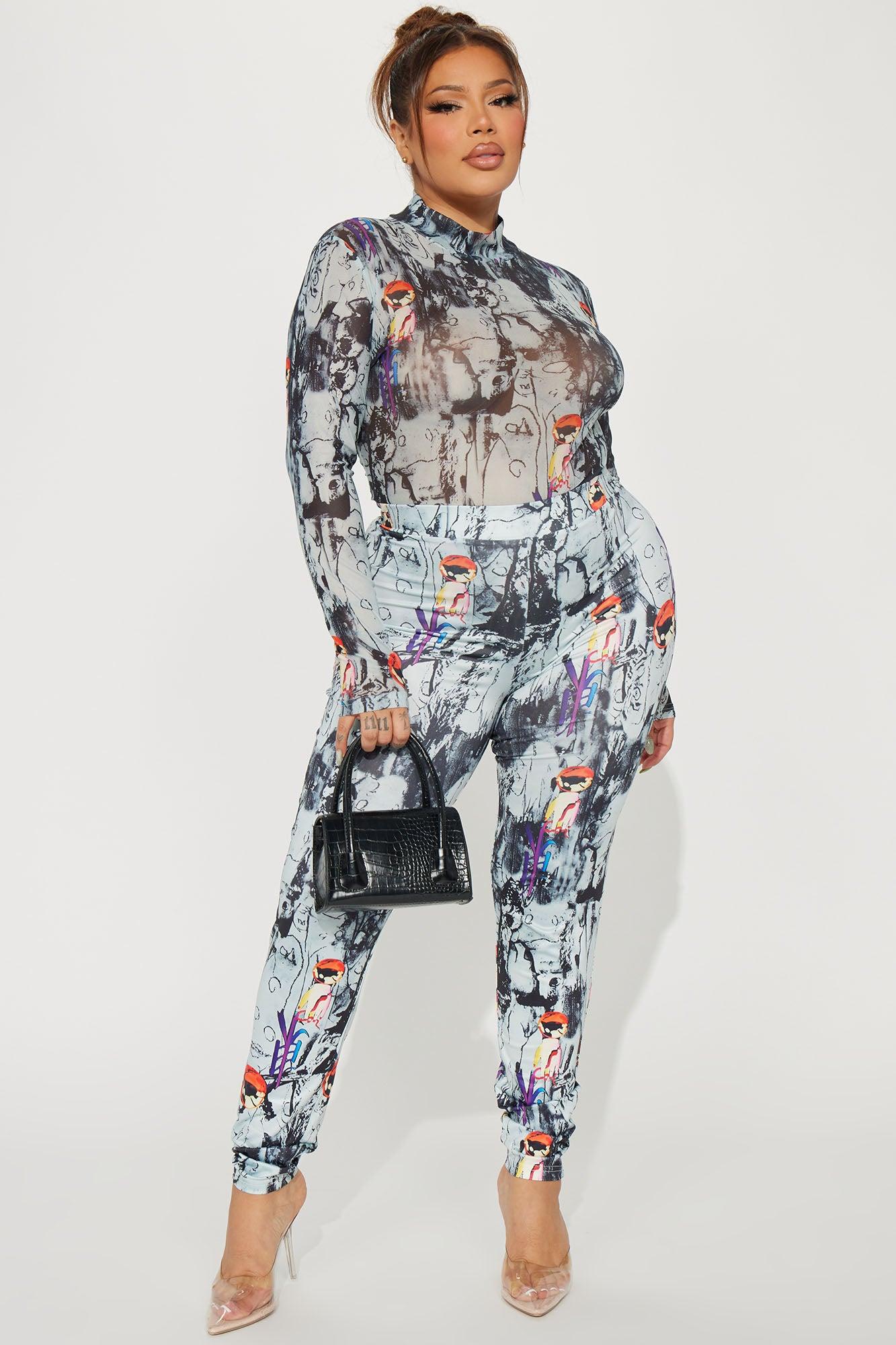 All About Us Legging Set - Grey/combo Product Image