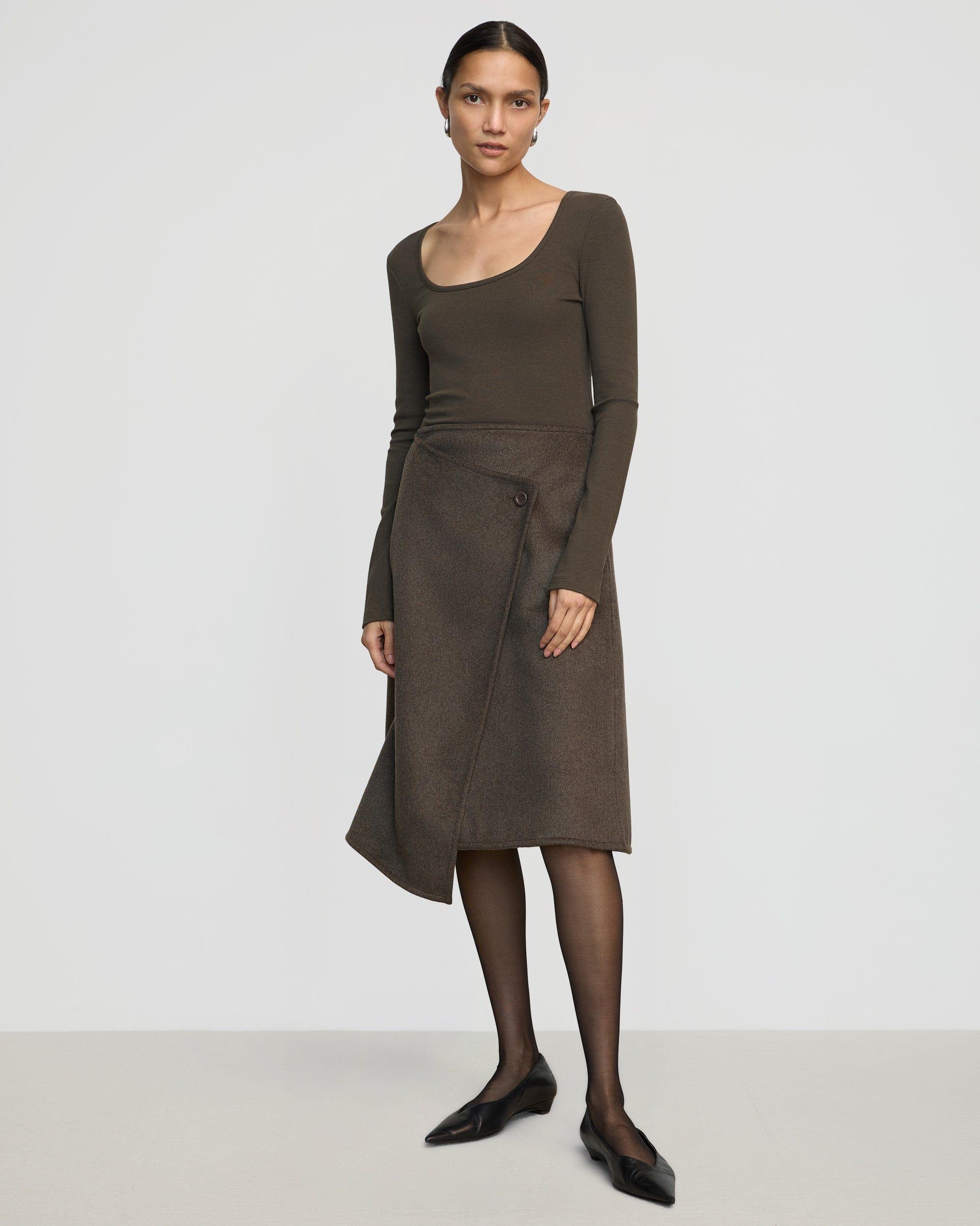 Rosa Ribbed Scoop-Neck Tee Product Image