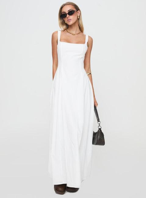 You Can Maxi Dress White Petite Product Image