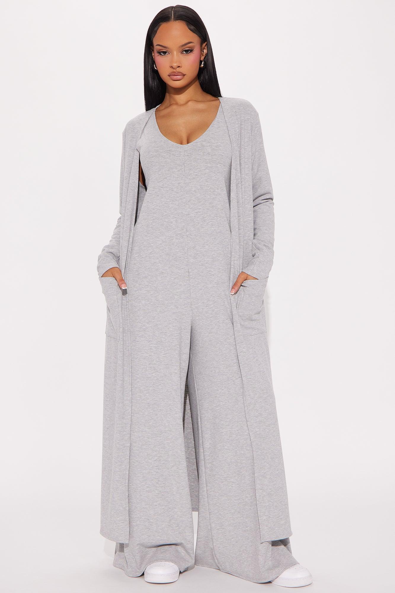 Kamara Jumpsuit Set - Heather Grey Product Image