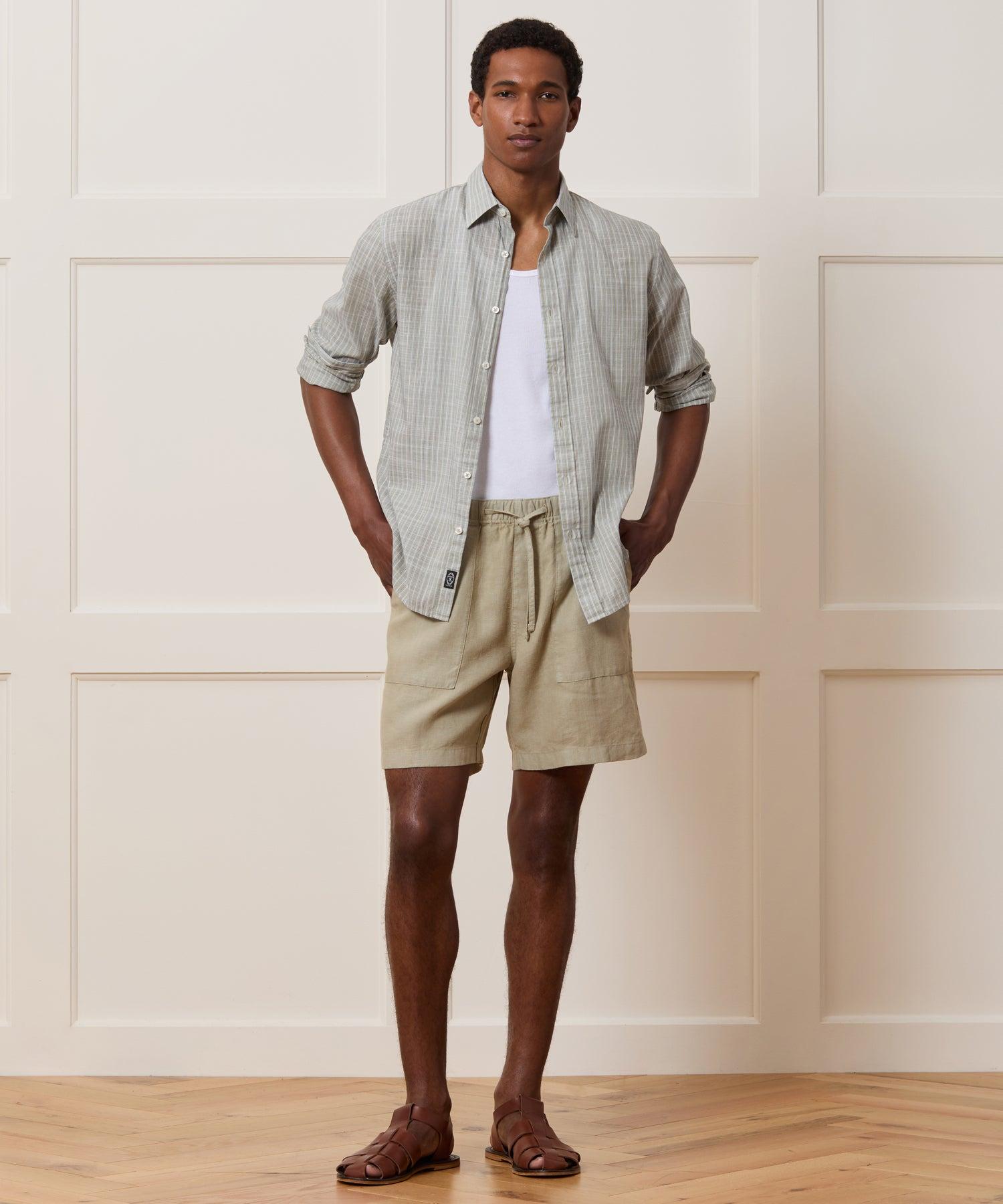 Slim Summerweight Point Collar Shirt Product Image