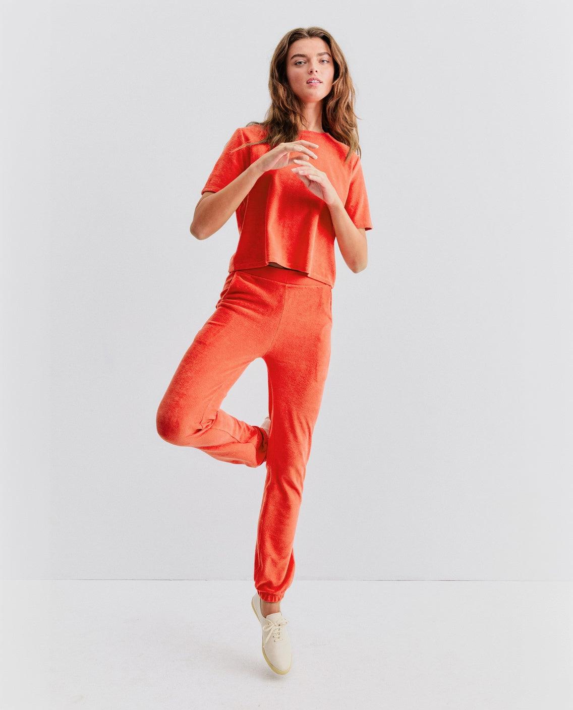 The Terry Sweatpants - Poppy Female Product Image