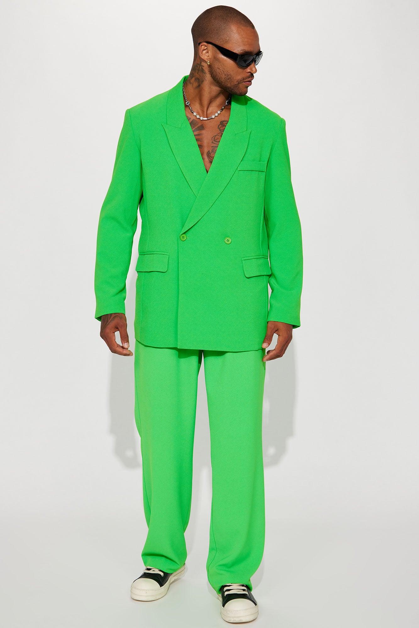 Golden Hour Pleated Loose Trousers - Green Product Image