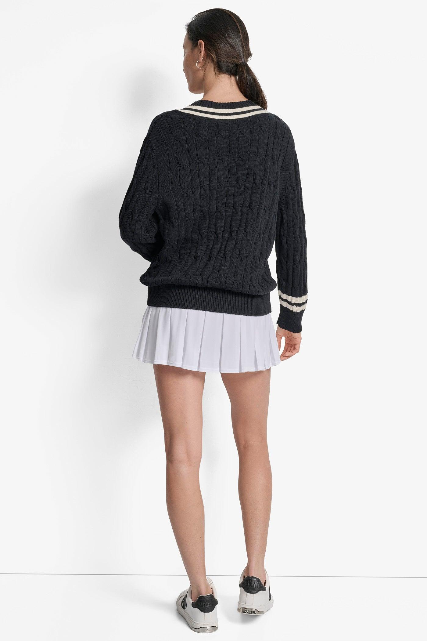 CABLE-KNIT TIPPED SWEATER Product Image