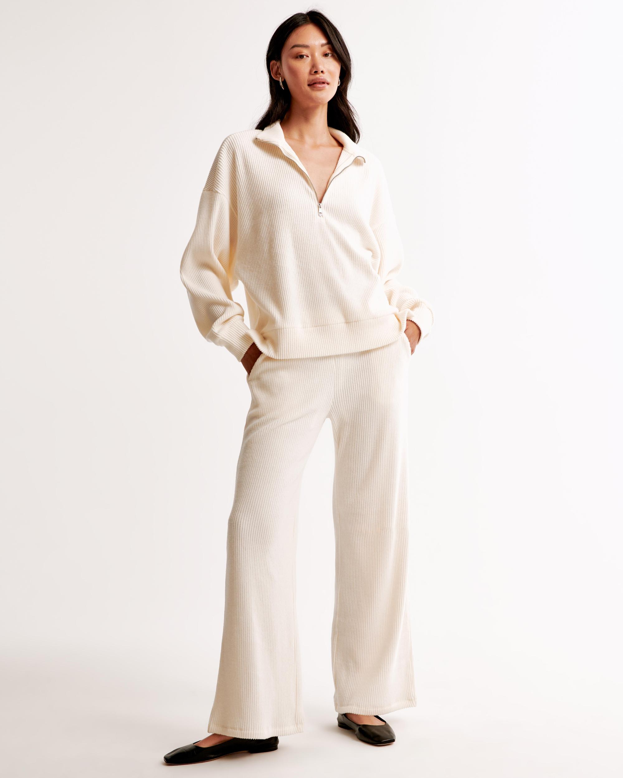 Lounge Brushed Rib Half-Zip Product Image