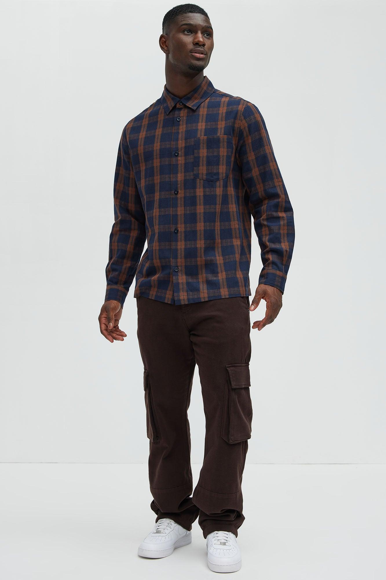 Edgar Plaid Shirt - Brown Combo Male Product Image
