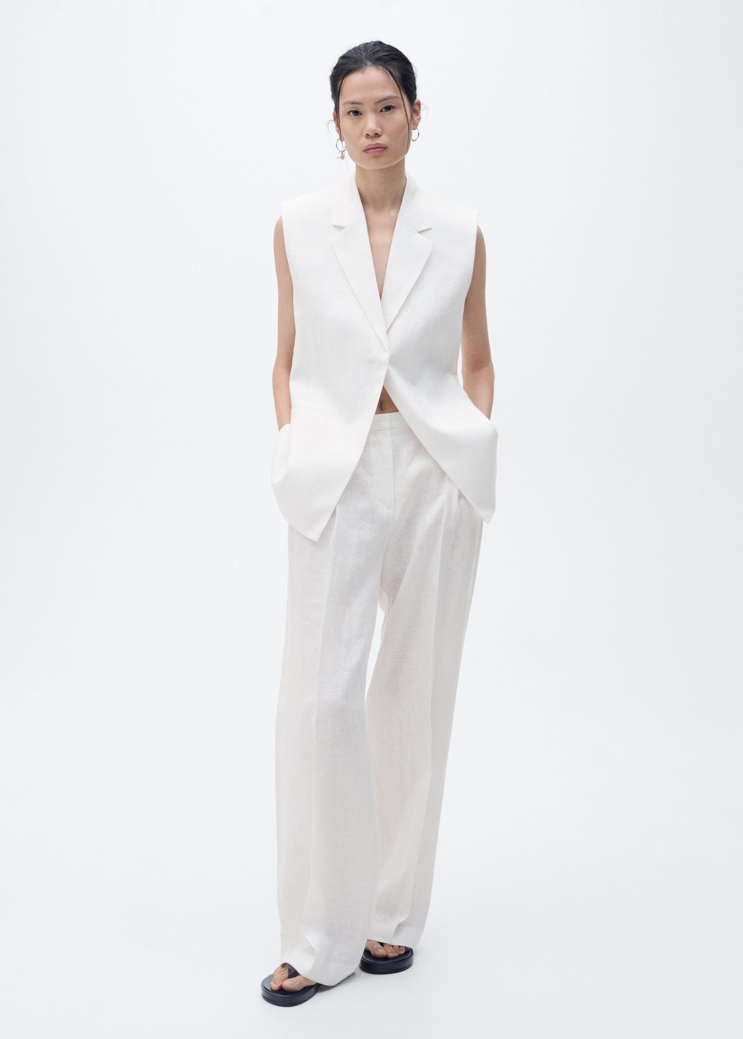 Linen suit trousers - Women | MANGO USA Product Image