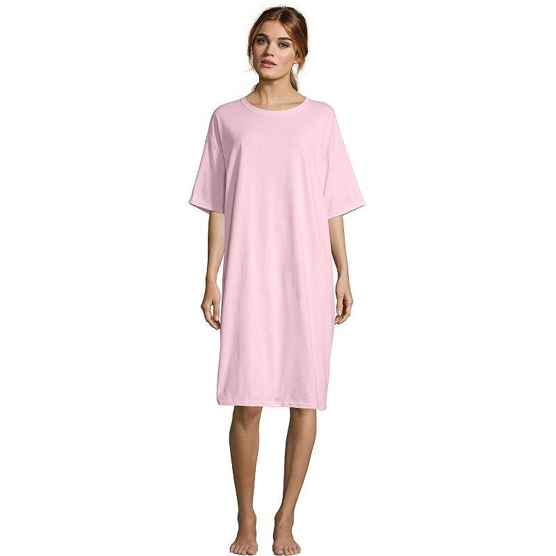 Women's Hanes® Wear-Around Lounge Shirt, Pale Pink Product Image