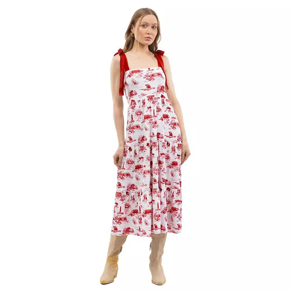 Women's Smith & Quinn  Crimson Alabama Crimson Tide Tied Shoulder Tiered Maxi Dress, Size: Small Product Image