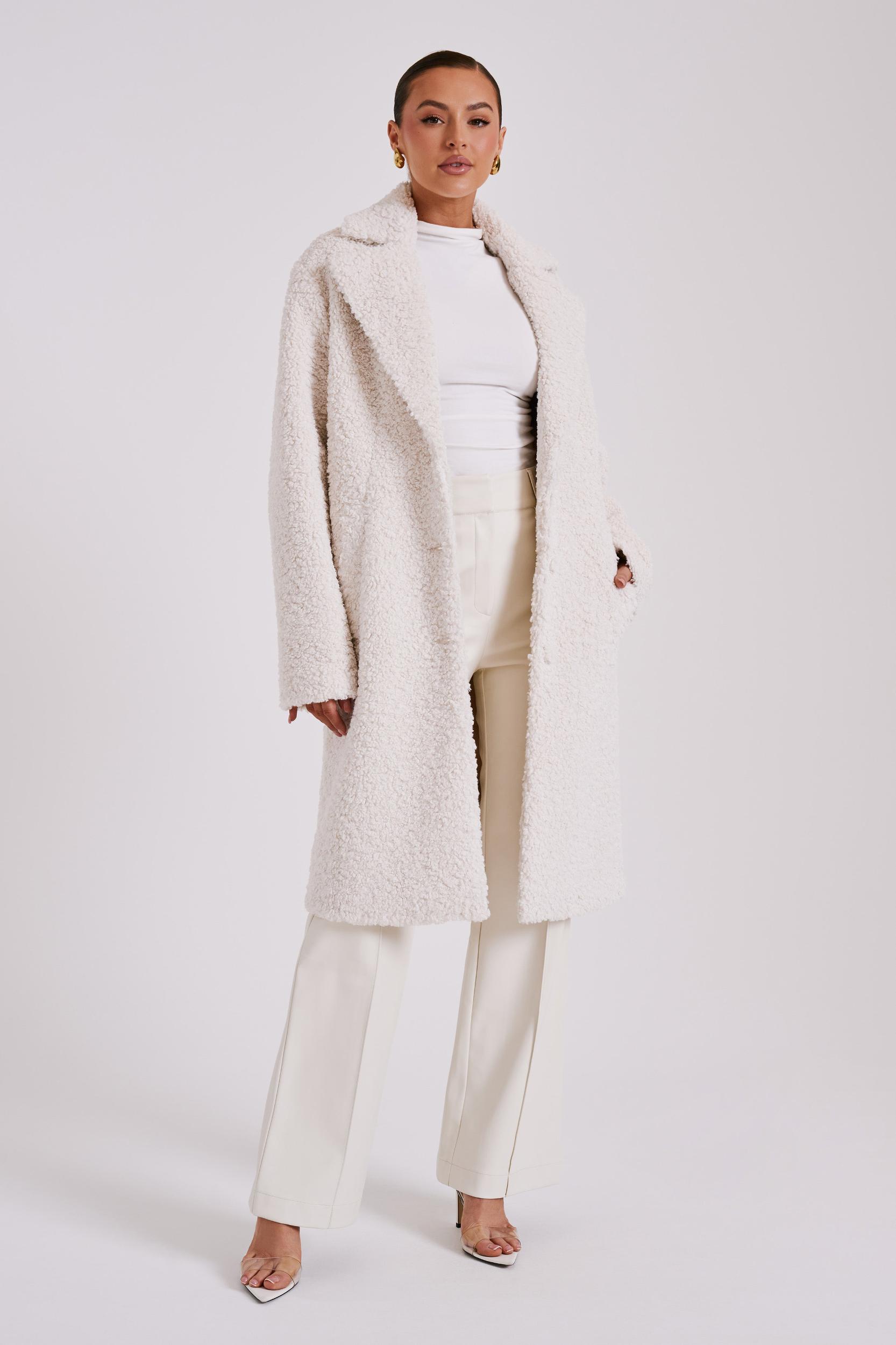 Izzy Boucle Coat - Cream Product Image