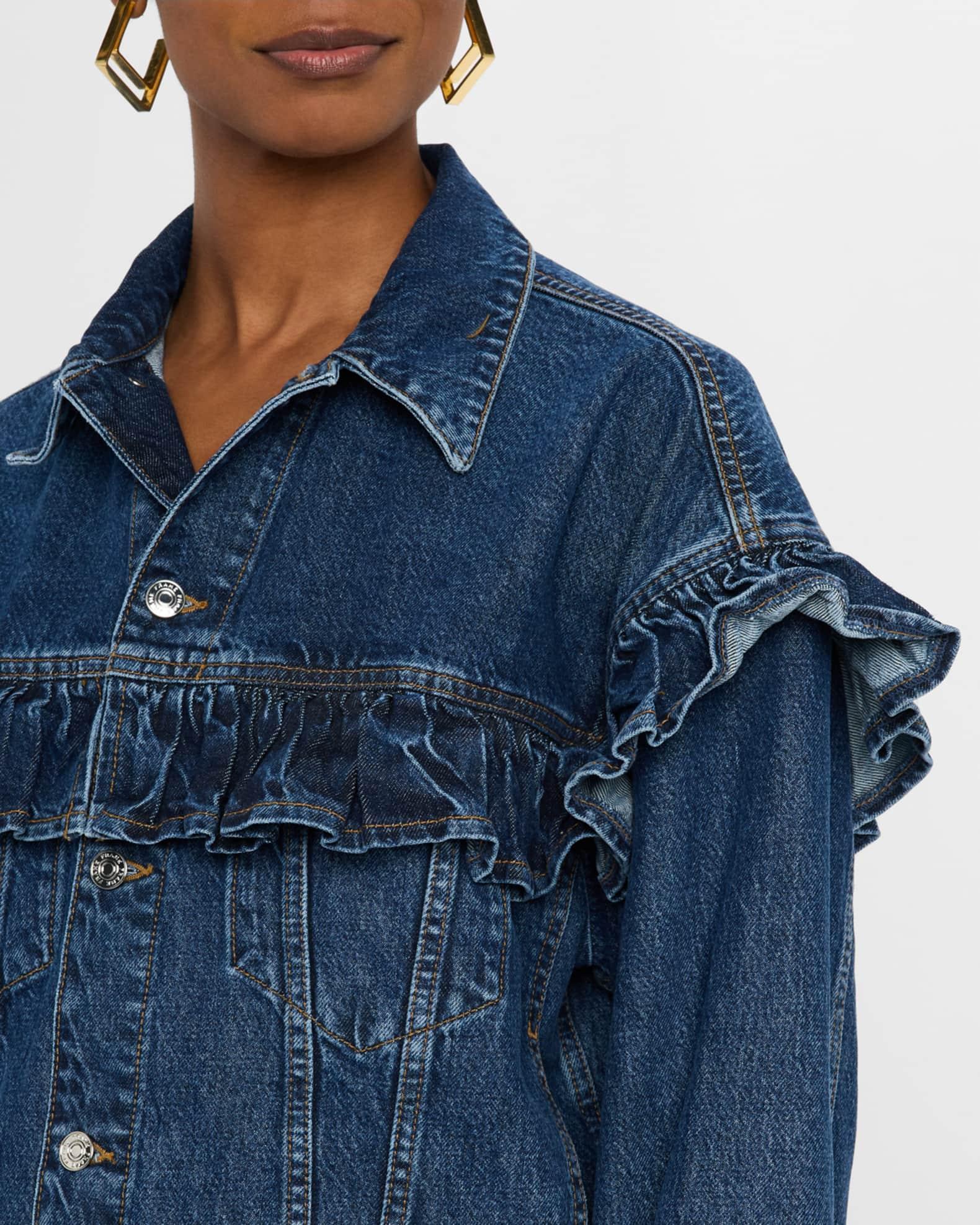 The Ruffle Denim Jacket Product Image