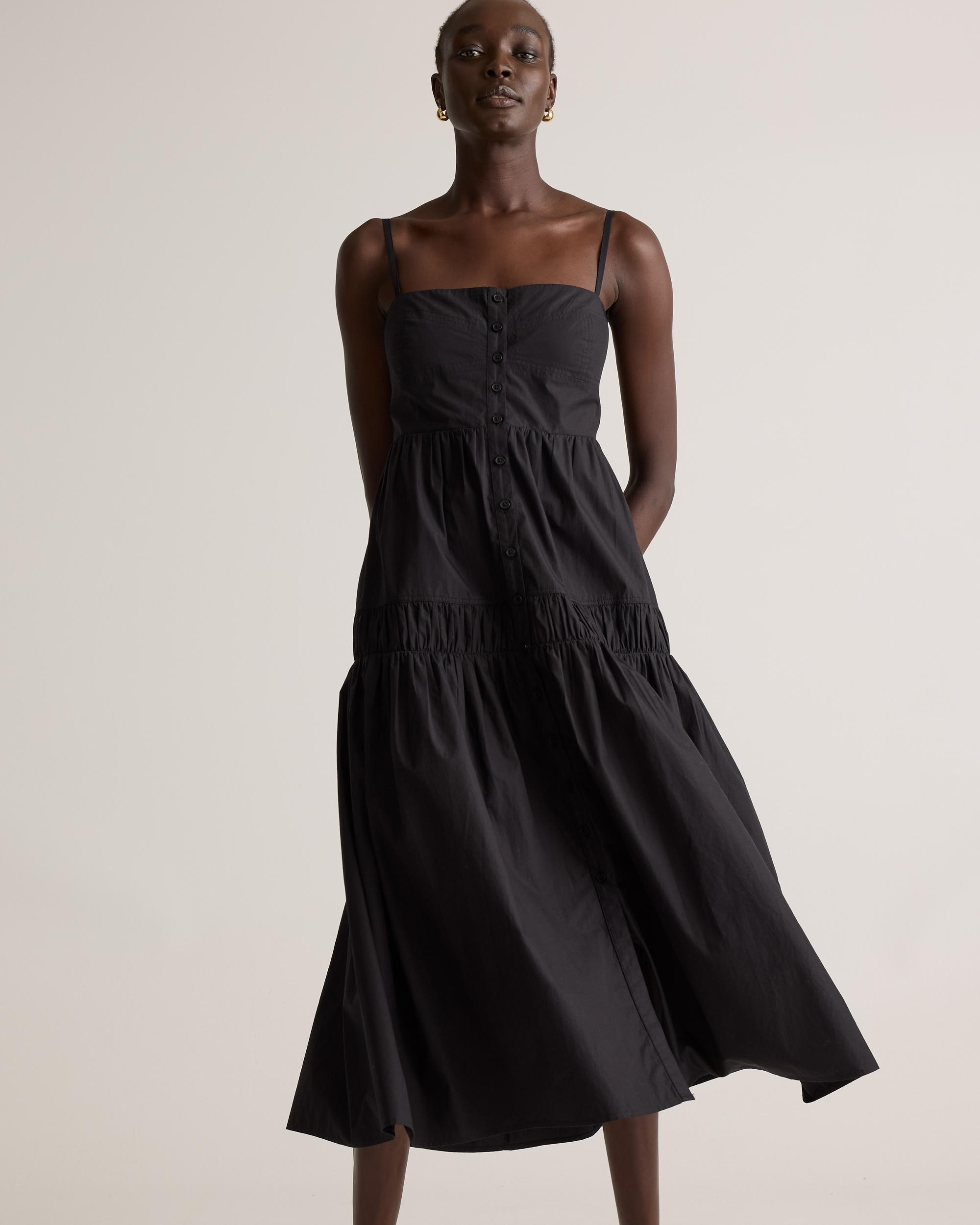 Quince | Women's Poplin Spaghetti Strap Maxi Dress Size XS, Organic Cotton Product Image