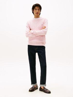 Classic Cable Knit Crewneck Sweater Product Image
