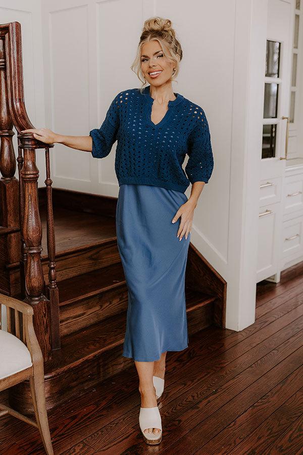 Bistro Cutie Satin Midi Dress Set Product Image