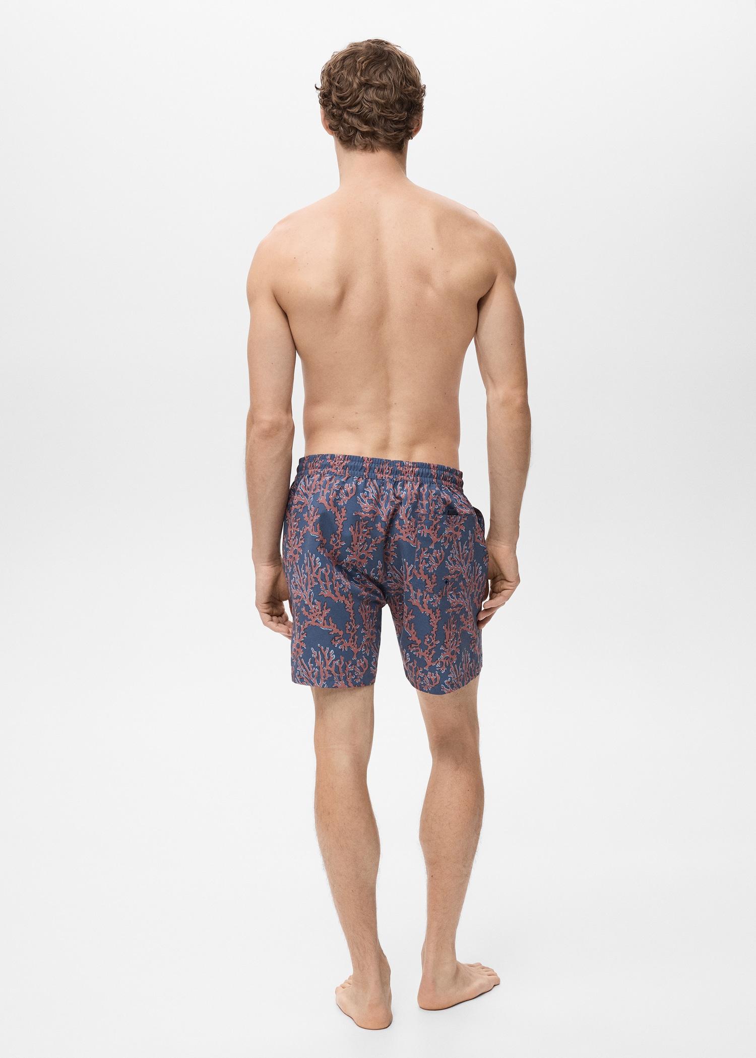 Swimsuit with coral print - Men | MANGO USA Product Image