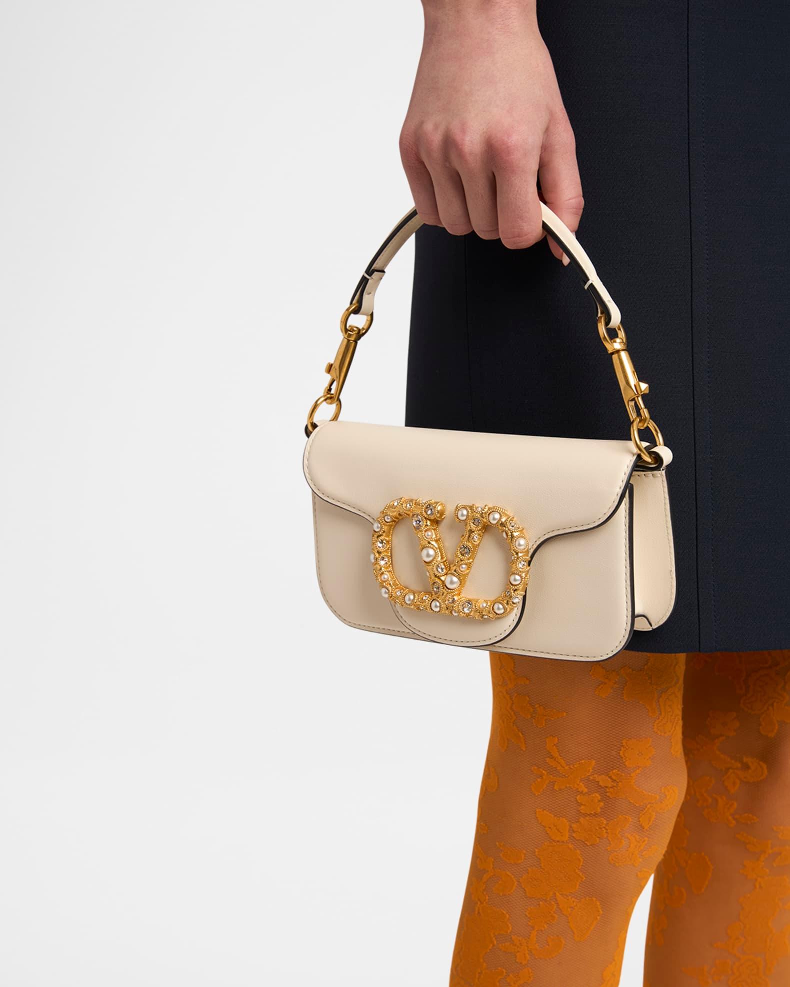 Loco Studded VLOGO Small Leather Shoulder Bag Product Image