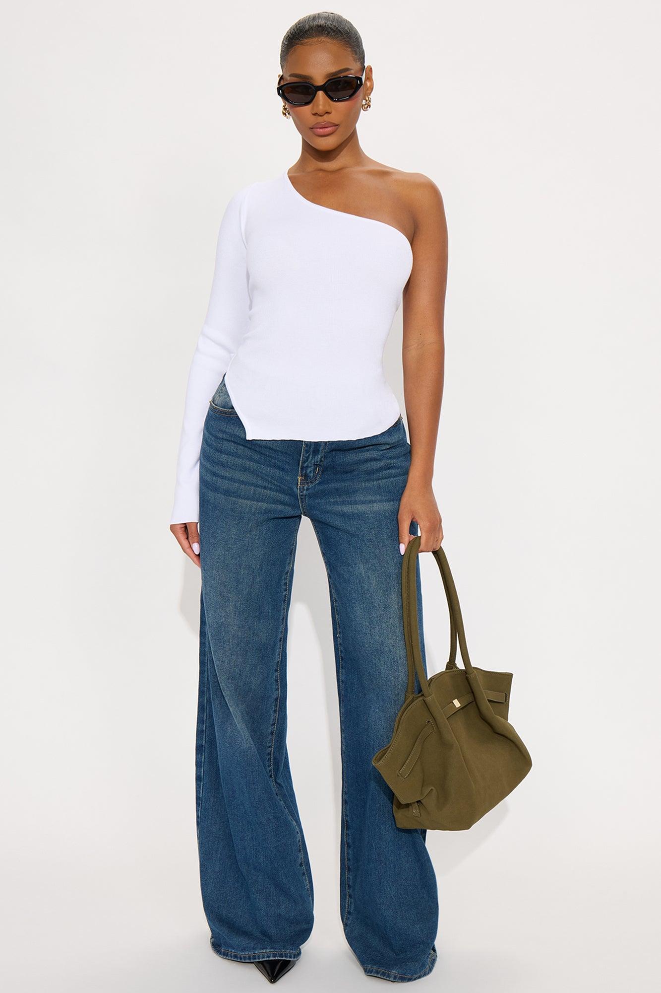 Take Me Away Hardware Sweater Top - White Female Product Image