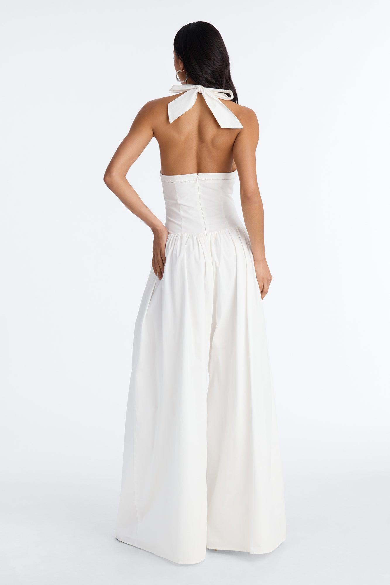 Countryside Cutie Poplin Jumpsuit - White Female Product Image