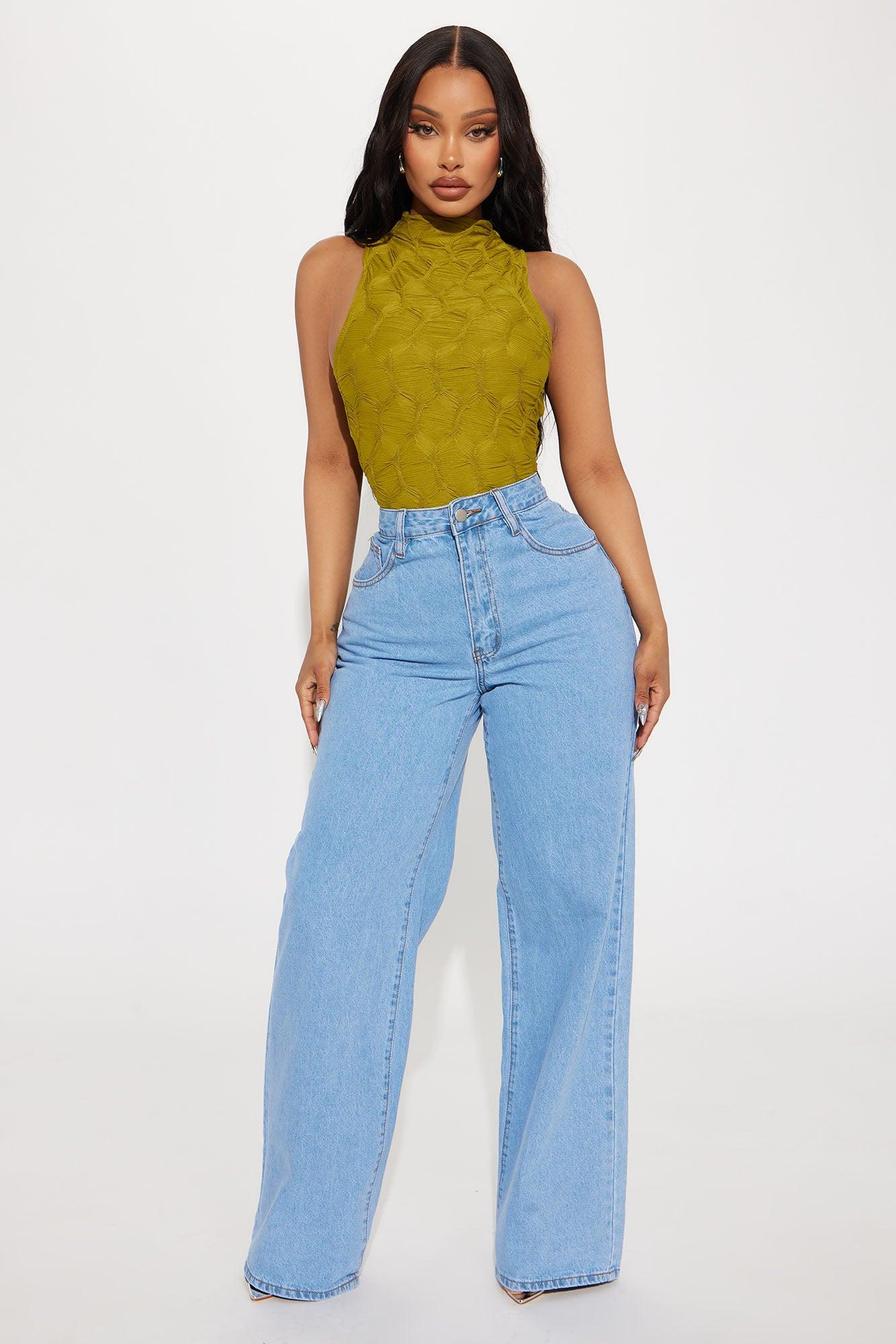 Leilani Textured Bodysuit - Green Product Image