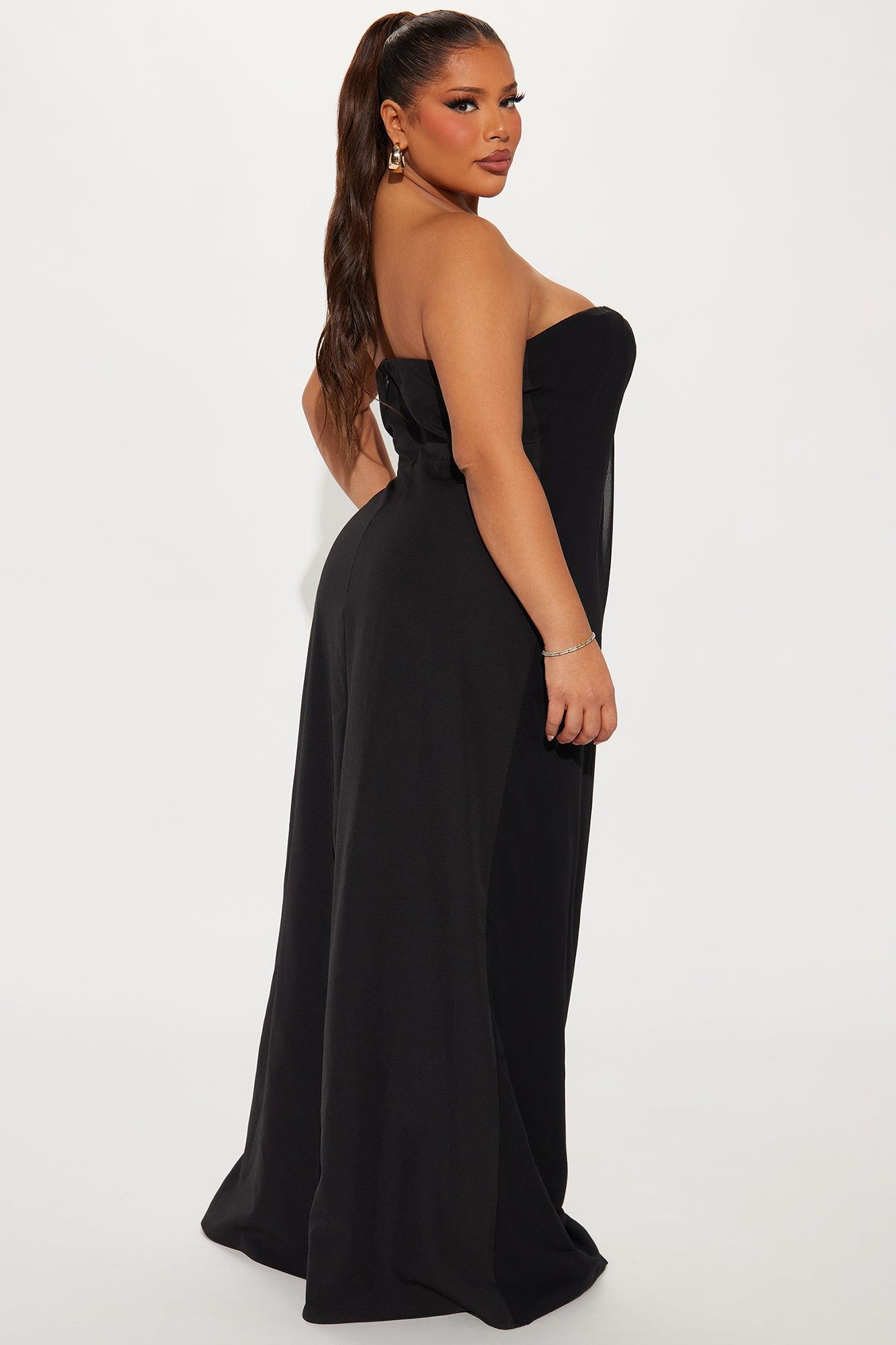 Hayley Strapless Maxi Dress - Black Product Image