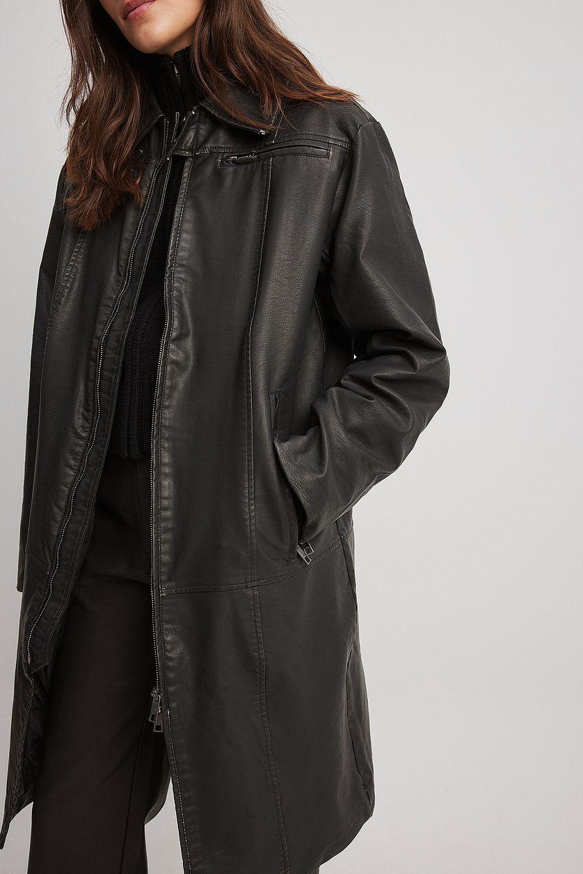PU Zip Details Jacket Product Image