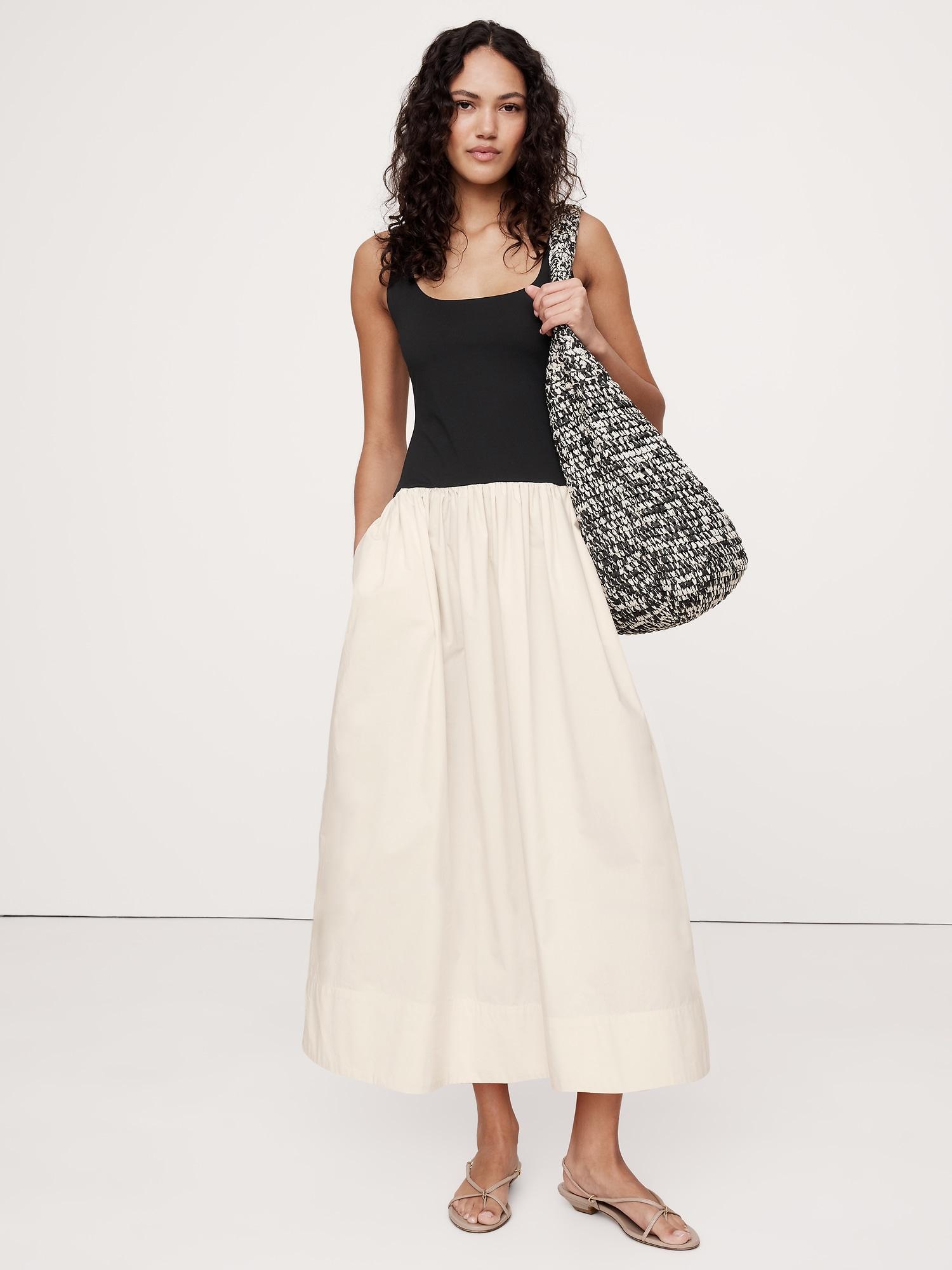 Drop-Waist Midi Dress Product Image