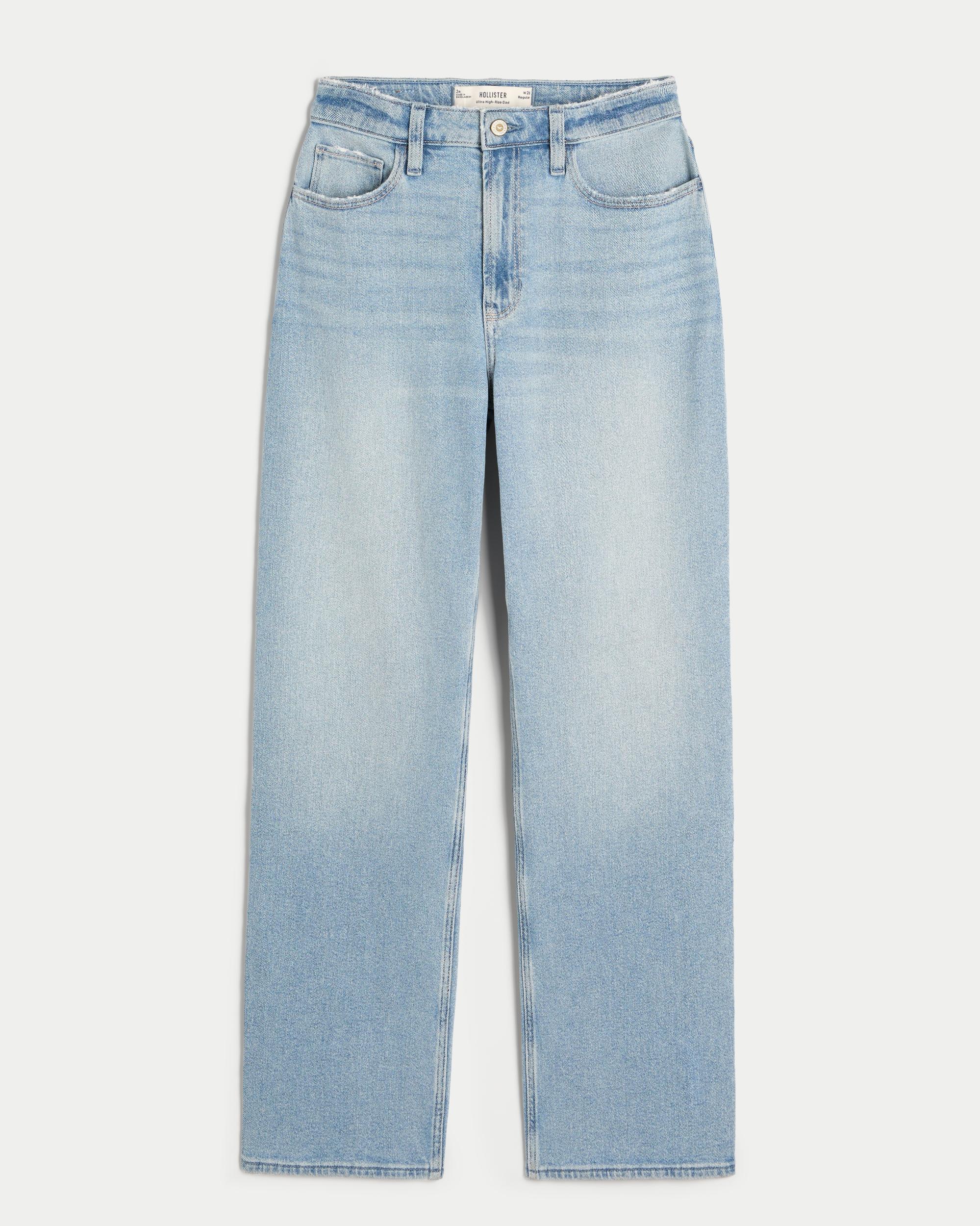 Ultra High-Rise Medium Wash Dad Jeans Product Image