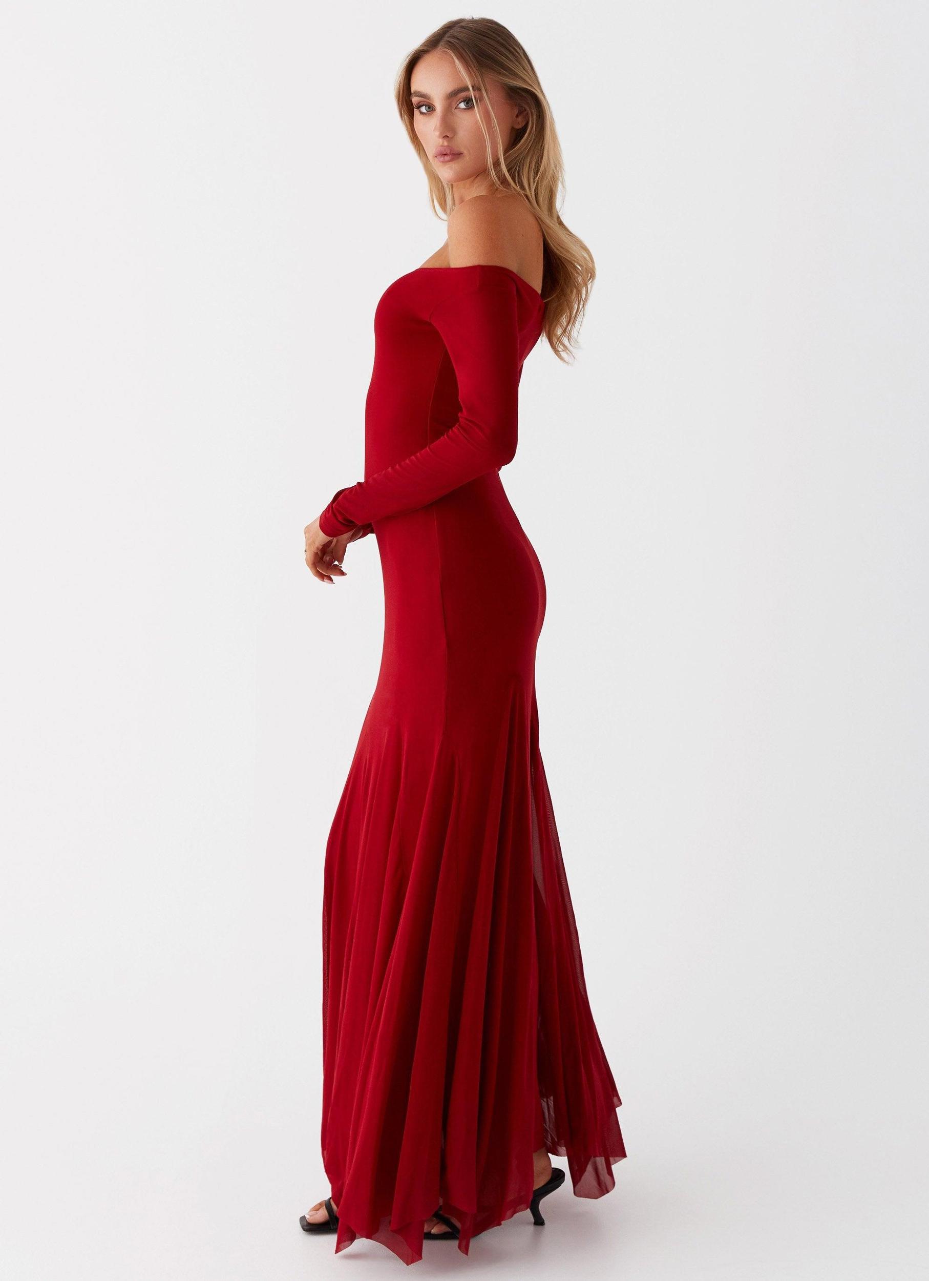 Maribel Maxi Dress - Red Product Image