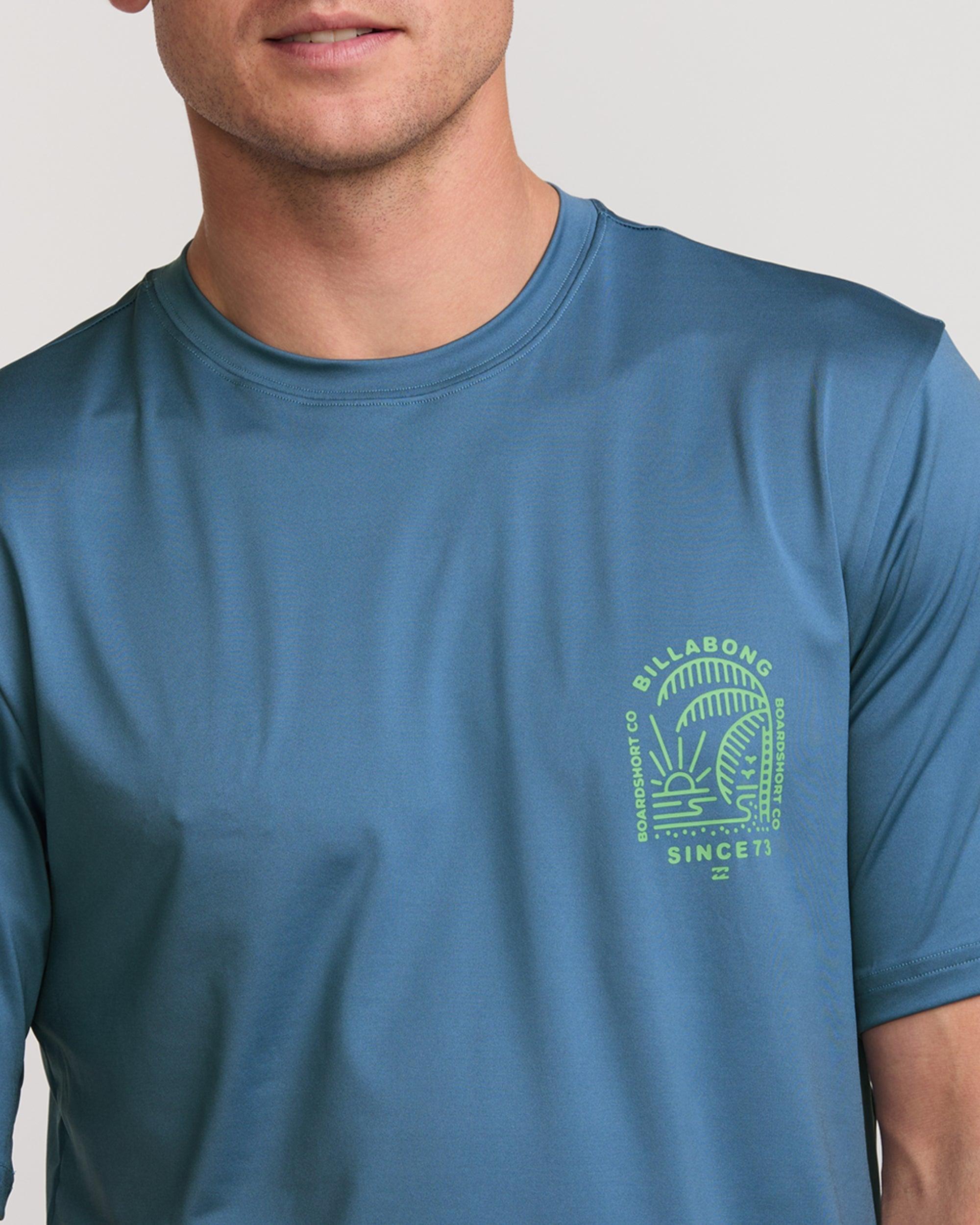 Last Night Loose Fit Short Sleeve Surf Tee - Bay Blue Male Product Image
