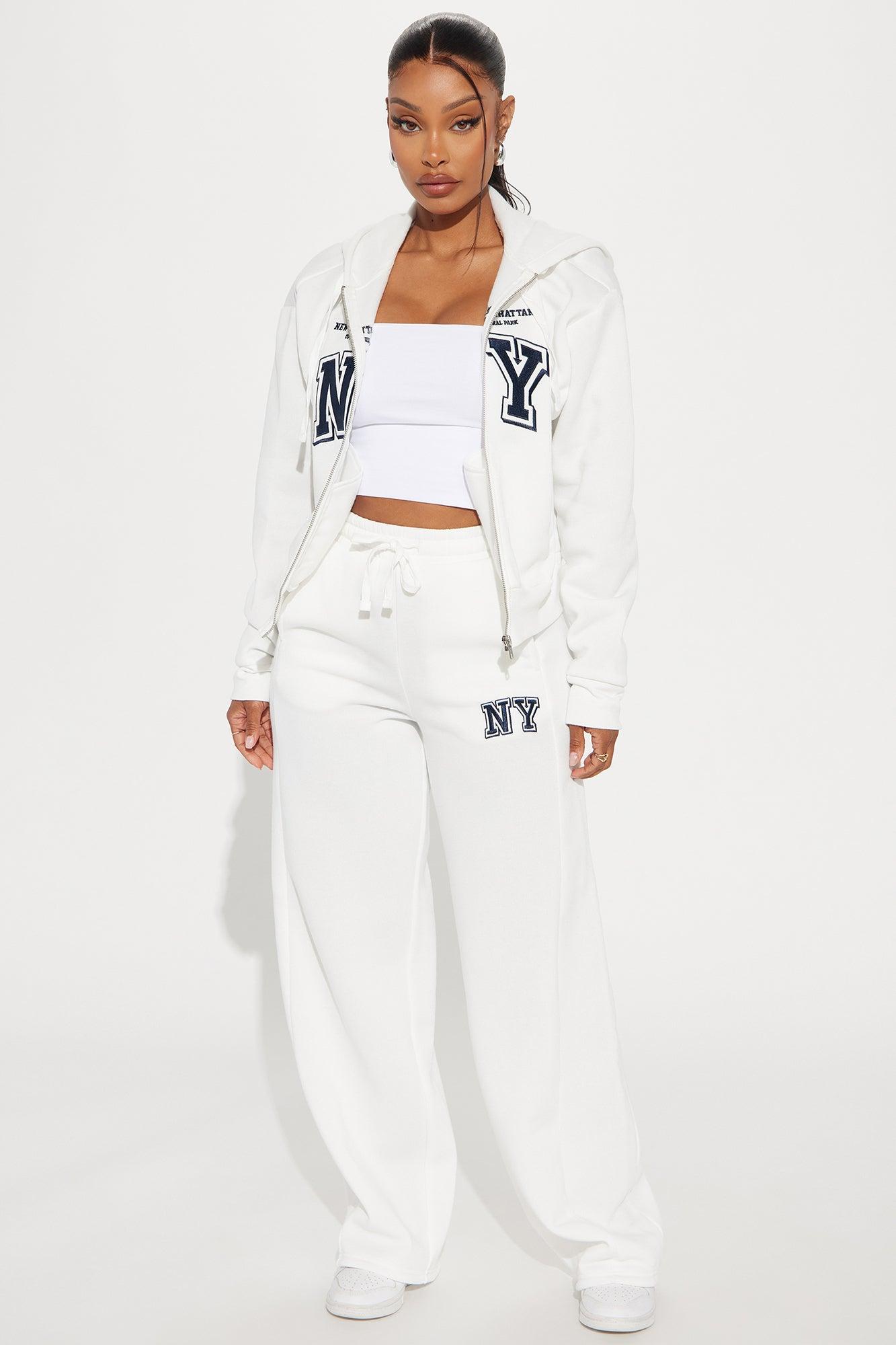 Upper East Side New York Hoodie - White Product Image