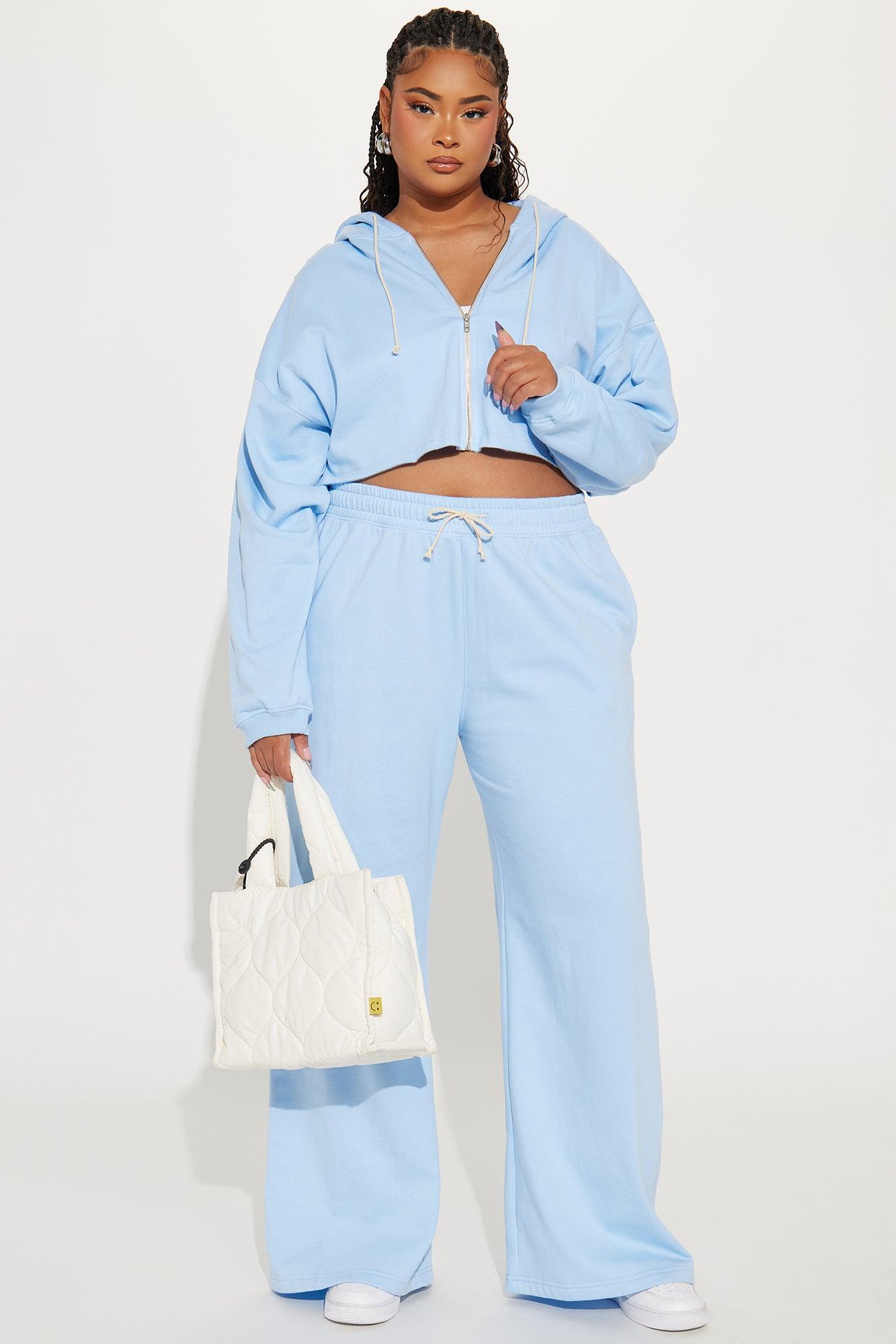 On The Way Sweatpant Set - Light Blue Product Image