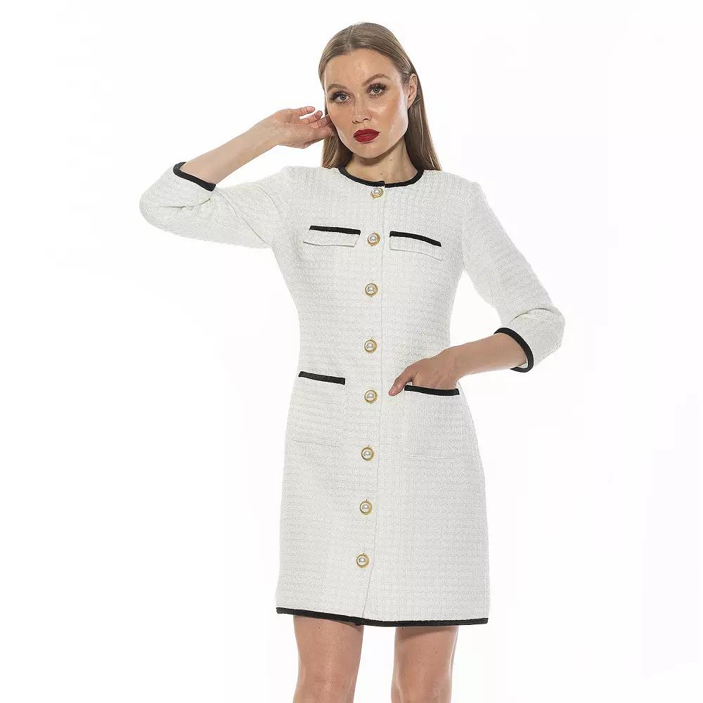 Women's ALEXIA ADMOR Kairo Tweed Dress,  Product Image