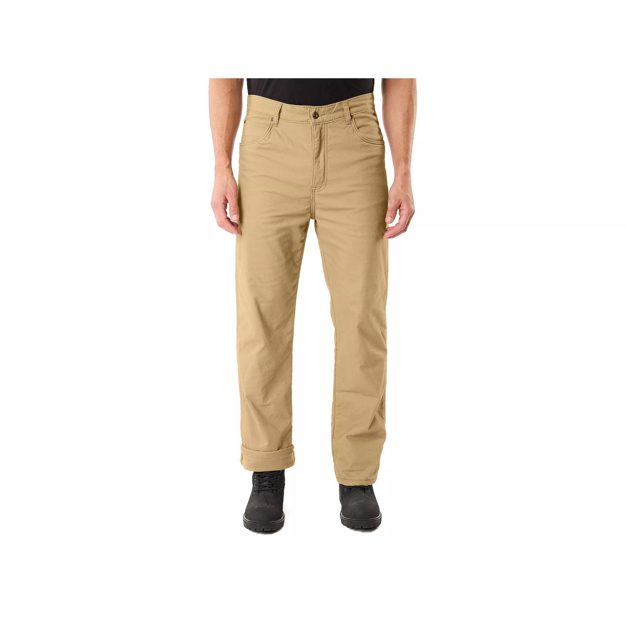 Men's Smith's Workwear Stretch Fleece-Lined Canvas 5-Pocket Pants,  Product Image