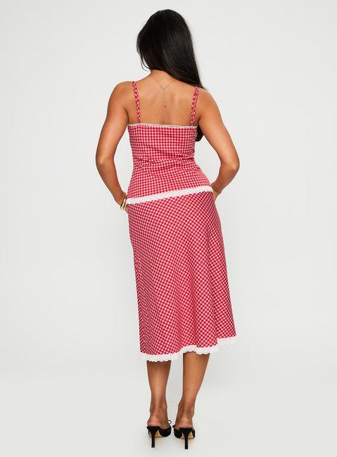 Love In London Set Red Check Product Image