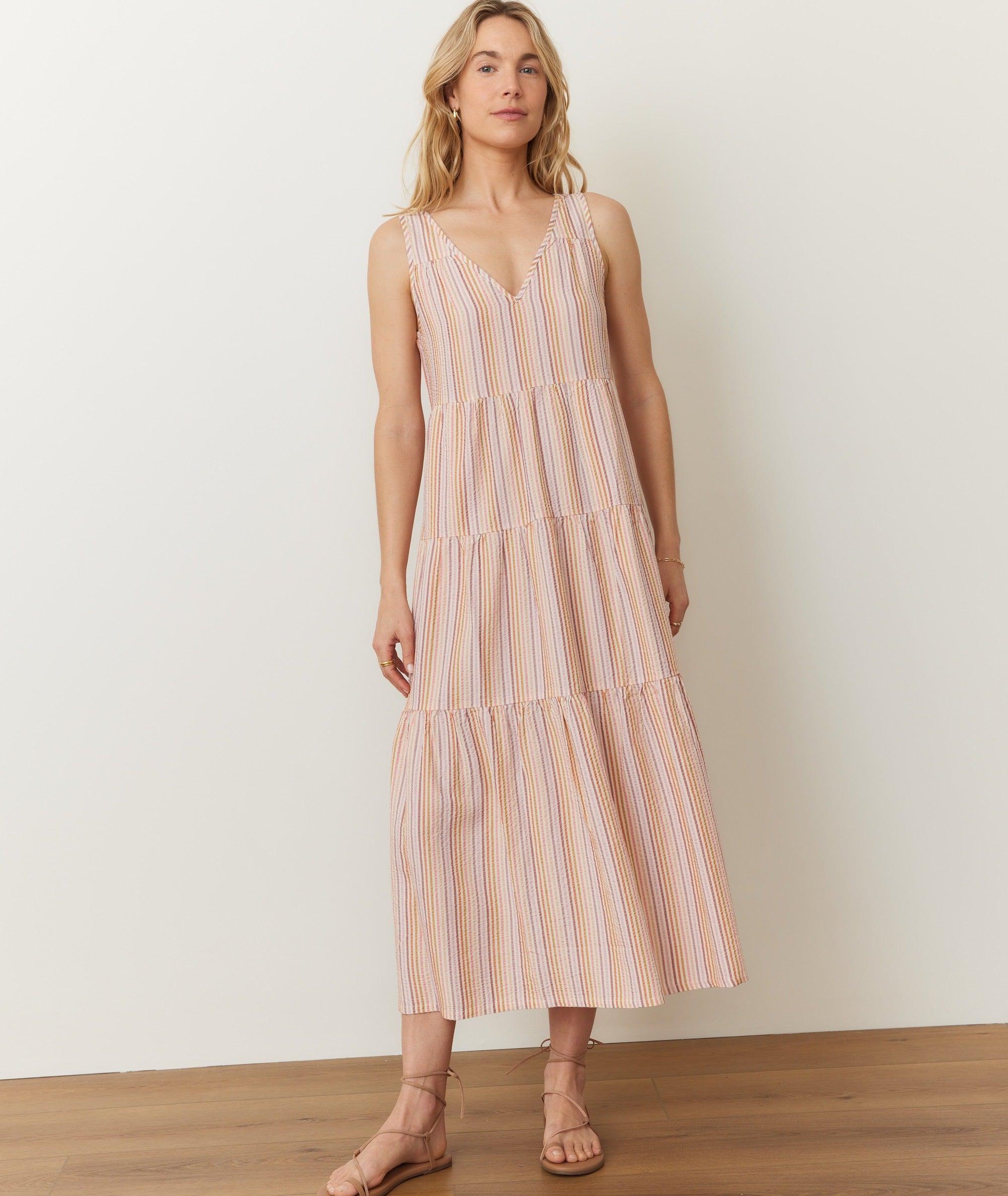 Corinne Seersucker Maxi Dress Product Image