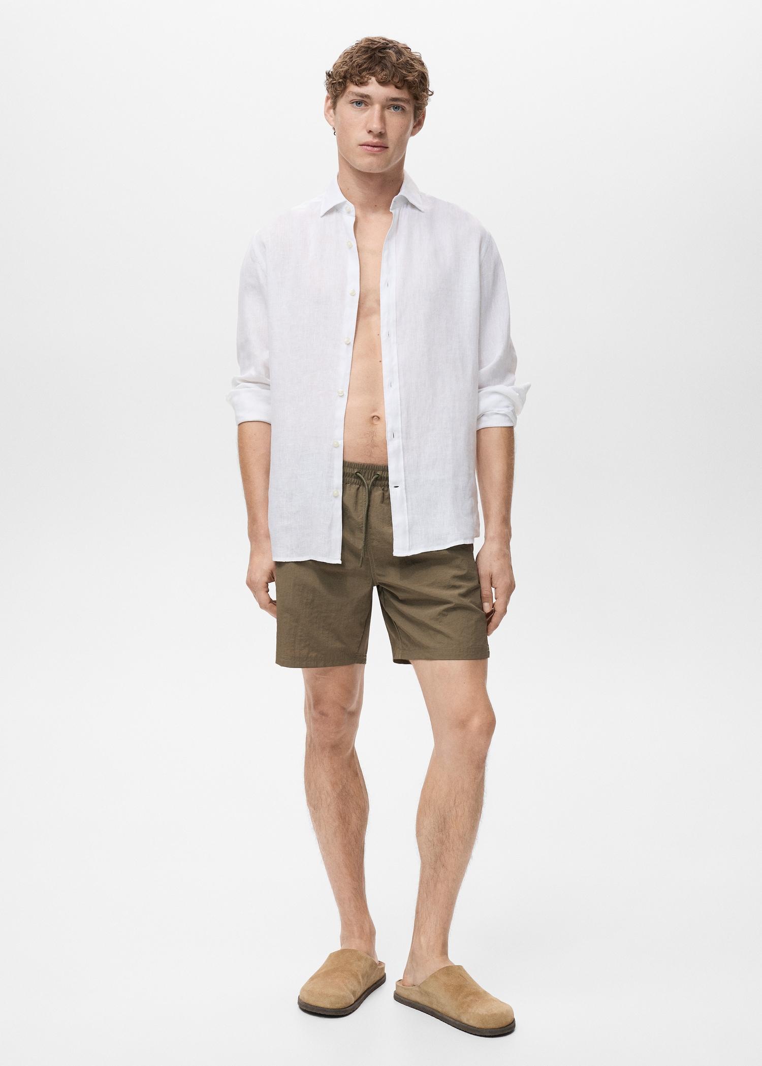 Basic drawstring swimsuit - Men | MANGO USA Product Image