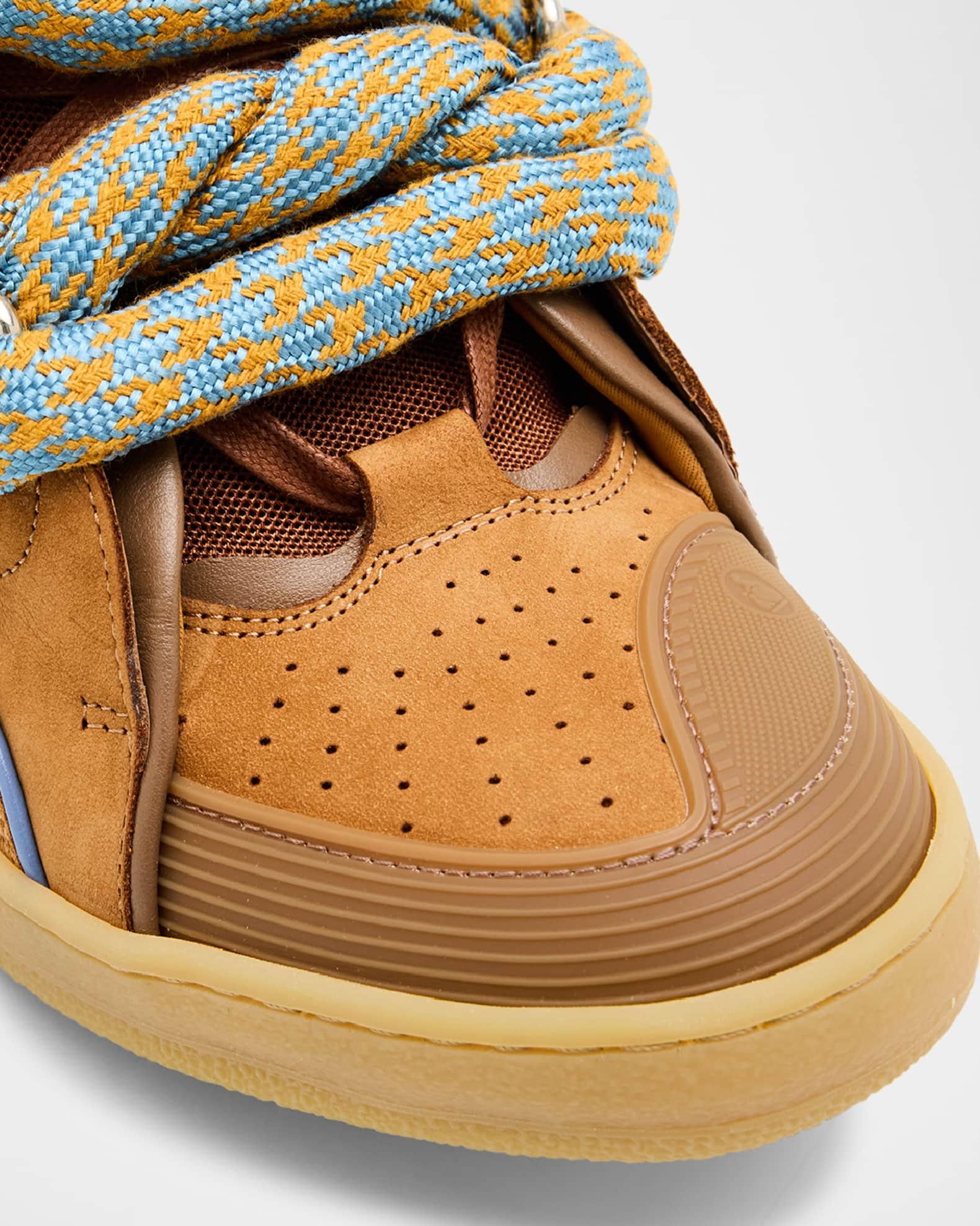 Mens Curb Sneakers in Leather with Snake Laces Product Image