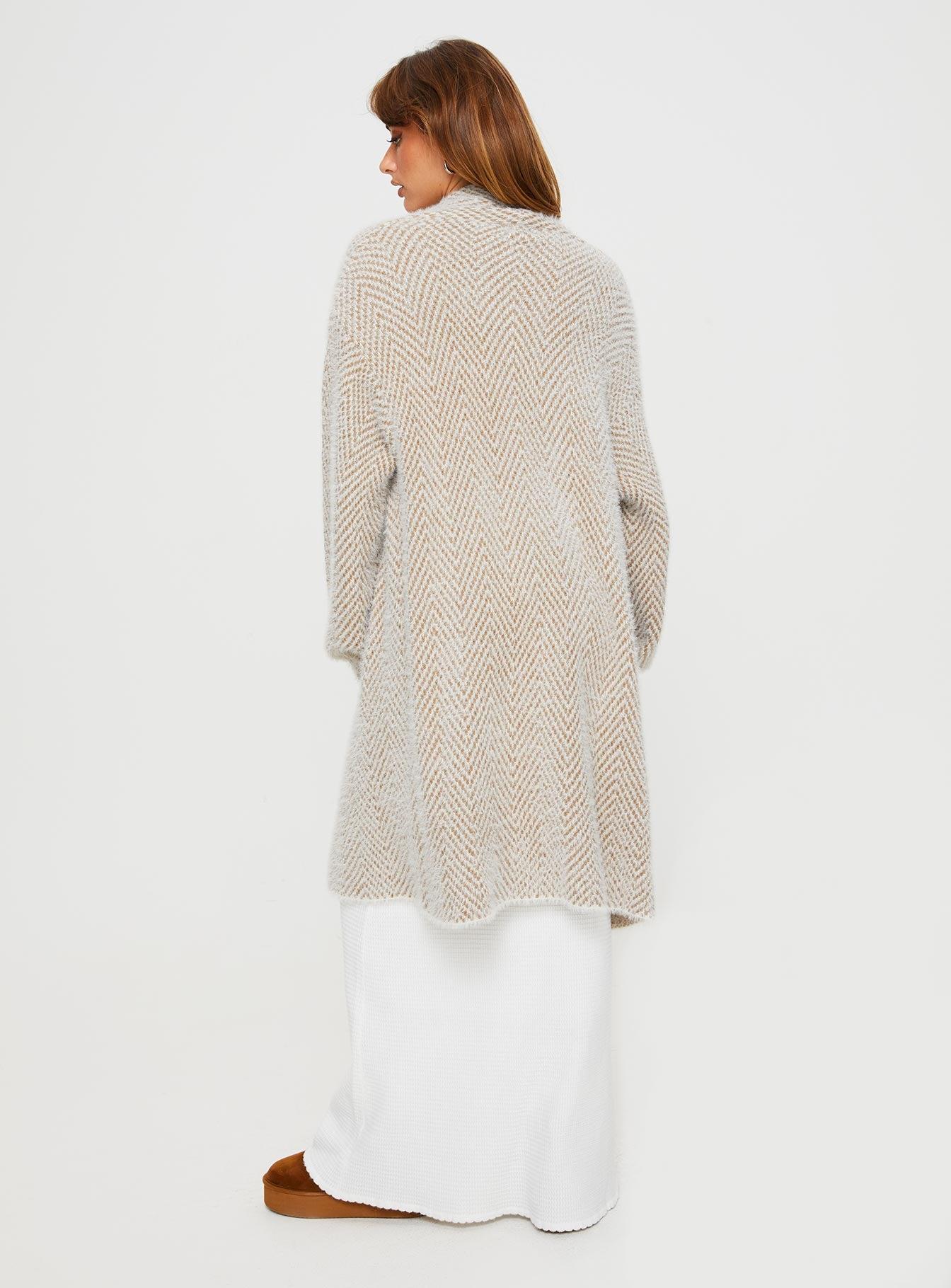 Tremmy Textured Cardigan Natural Product Image