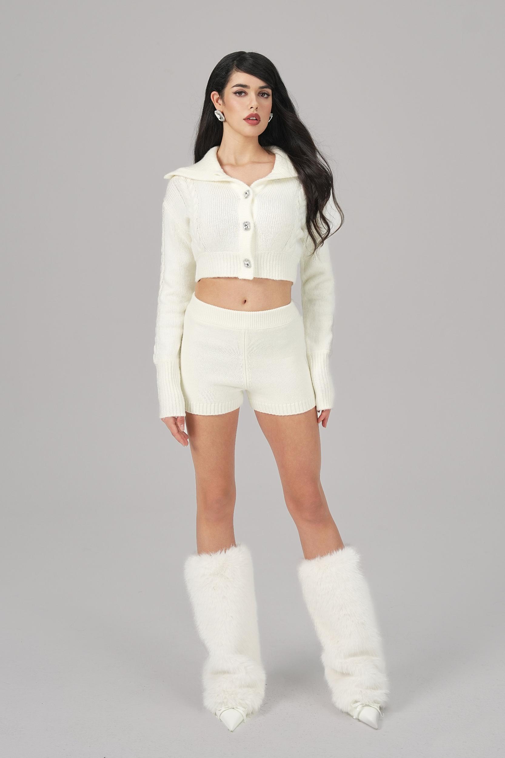 Addison Coat + Scarf Set (White) (Final Sale) Product Image