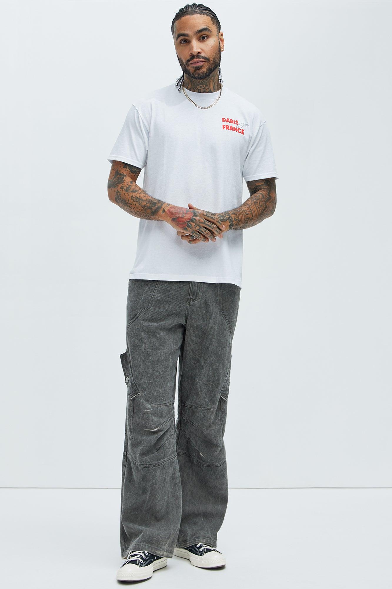 Paris Doodle Short Sleeve Tee - White Product Image