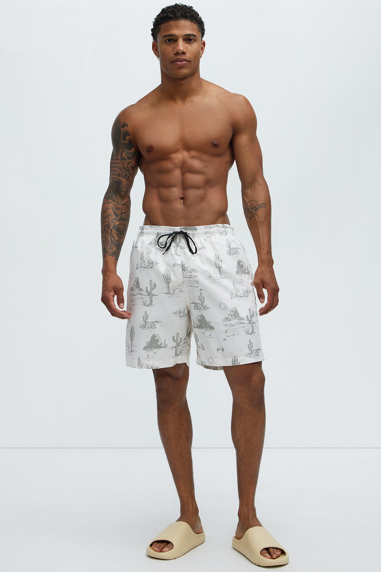 Deserted Cactus Swim Classic Trunk - Cream Product Image