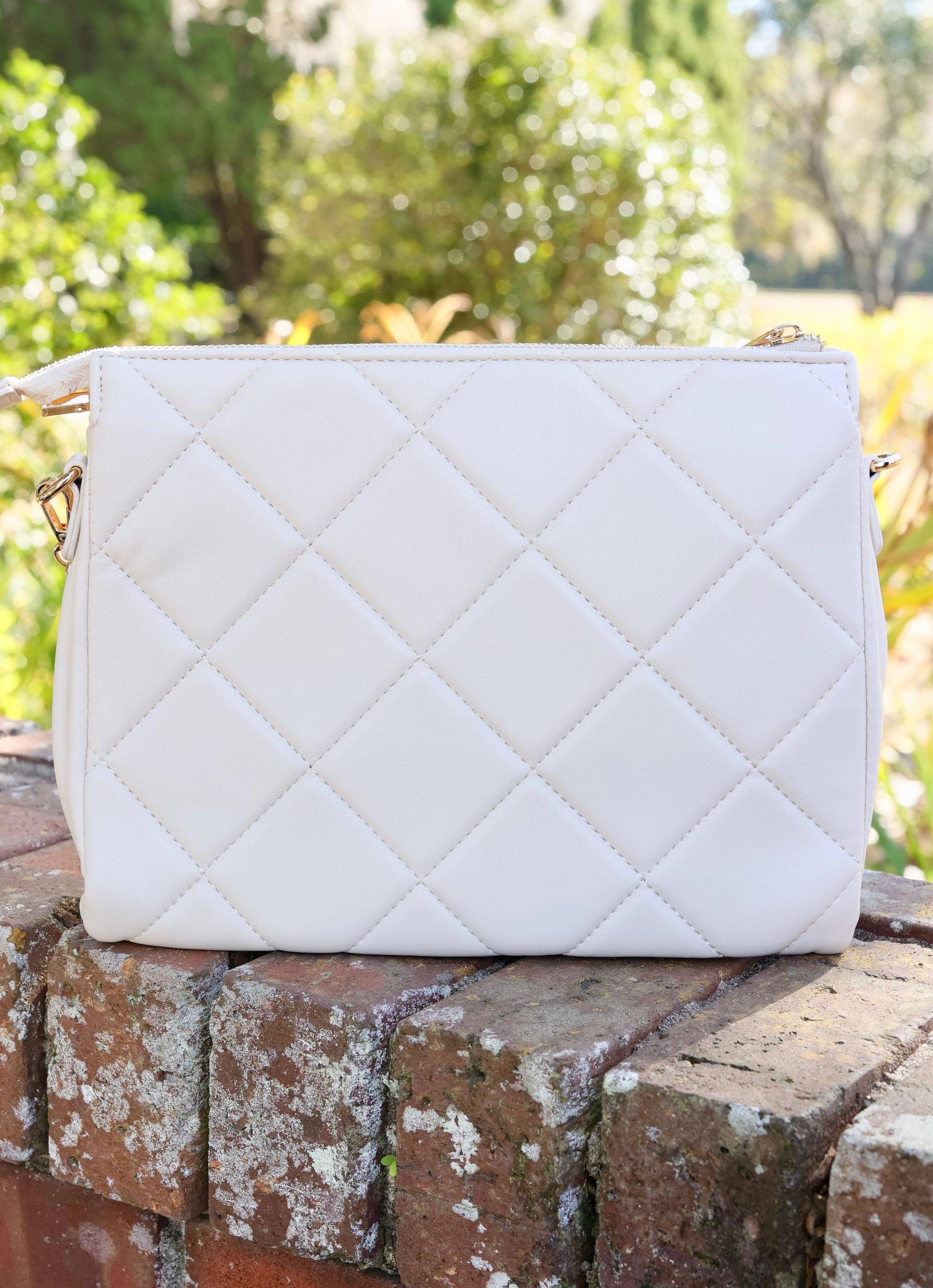 Ariana Crossbody Cream Quilted Product Image