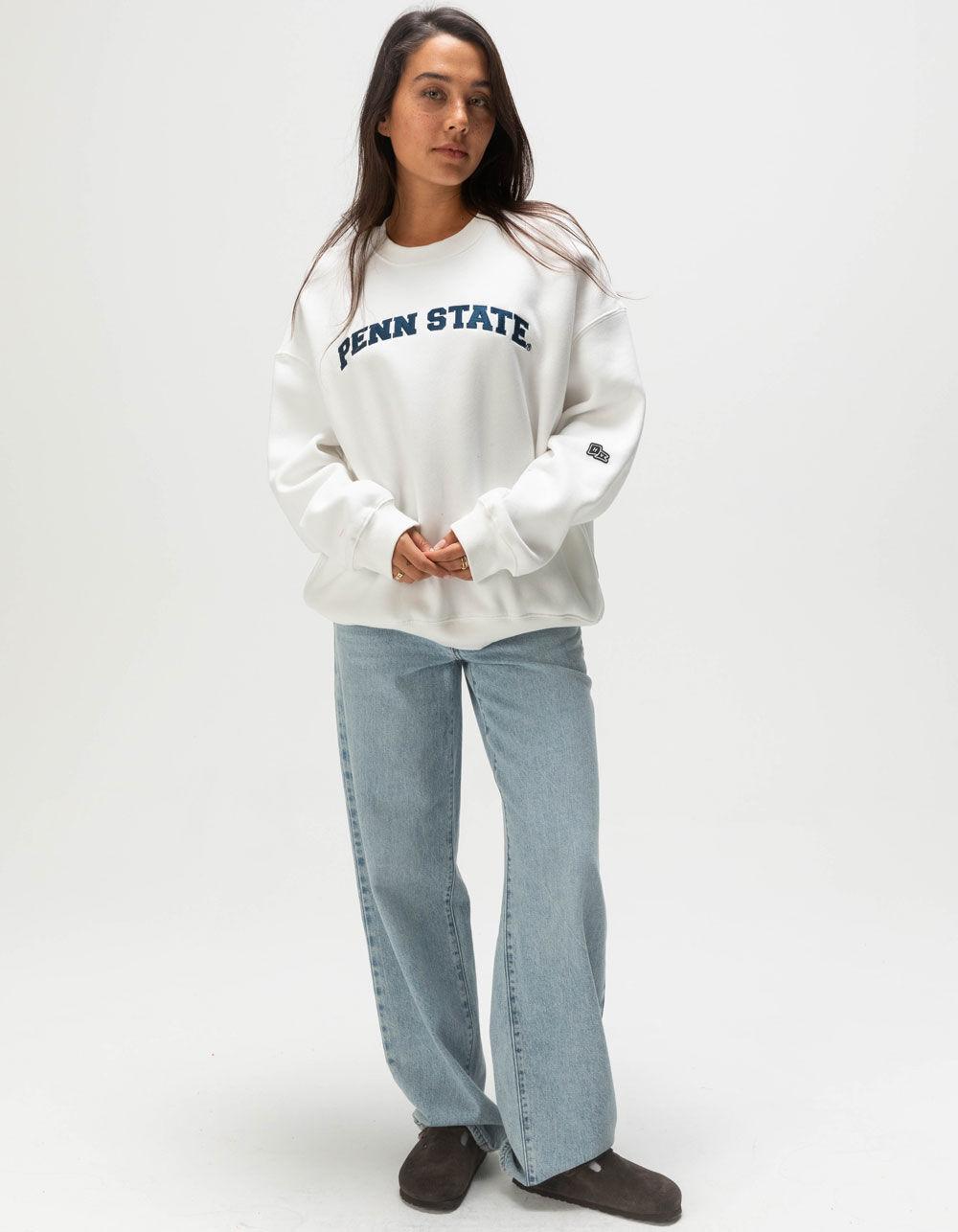 HYPE AND VICE Penn State University Womens Crewneck Sweatshirt - WHITE Product Image