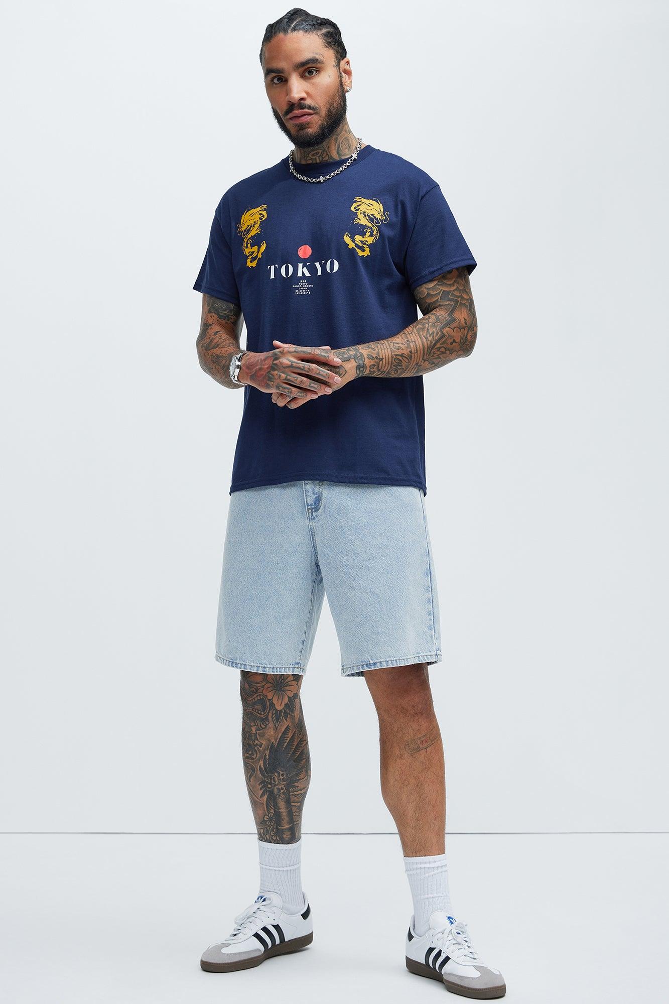Tokyo Short Sleeve Tee - Navy Product Image