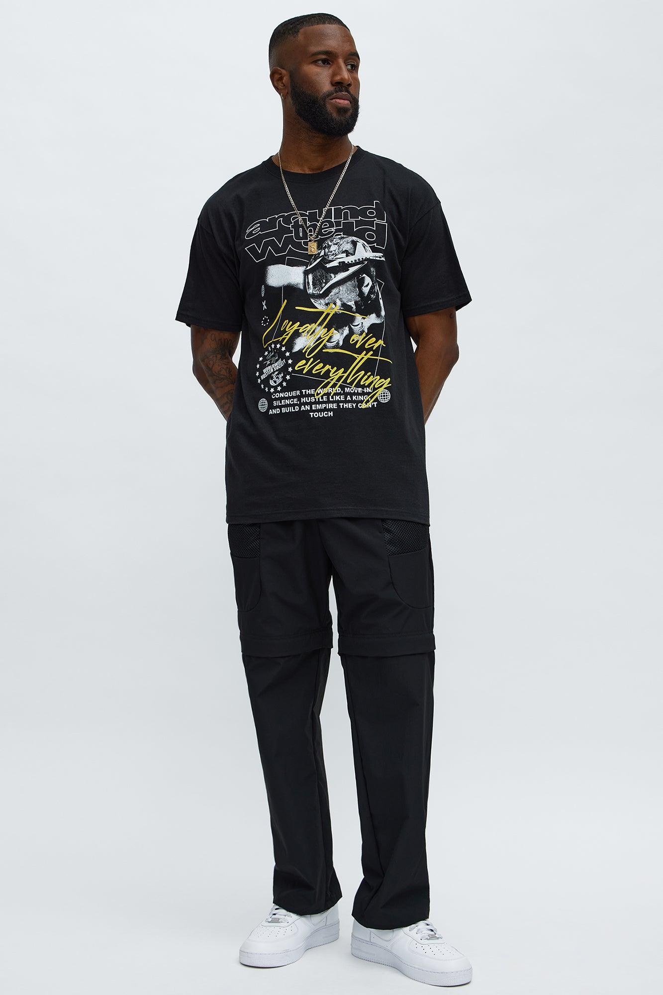 Around The World Hustle Short Sleeve Tee - Black Male Product Image