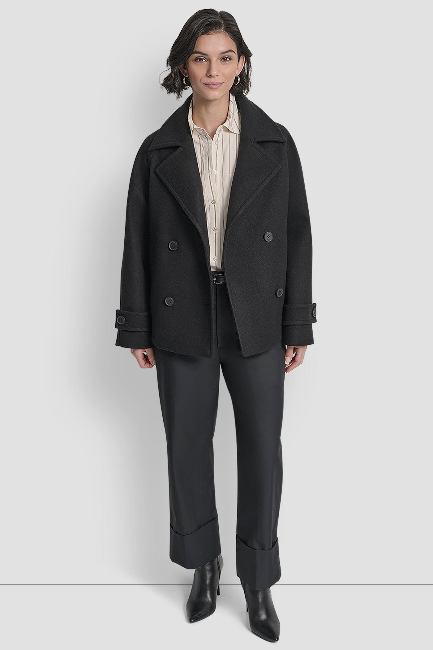 SHORT FAUX WOOL JACKET Product Image