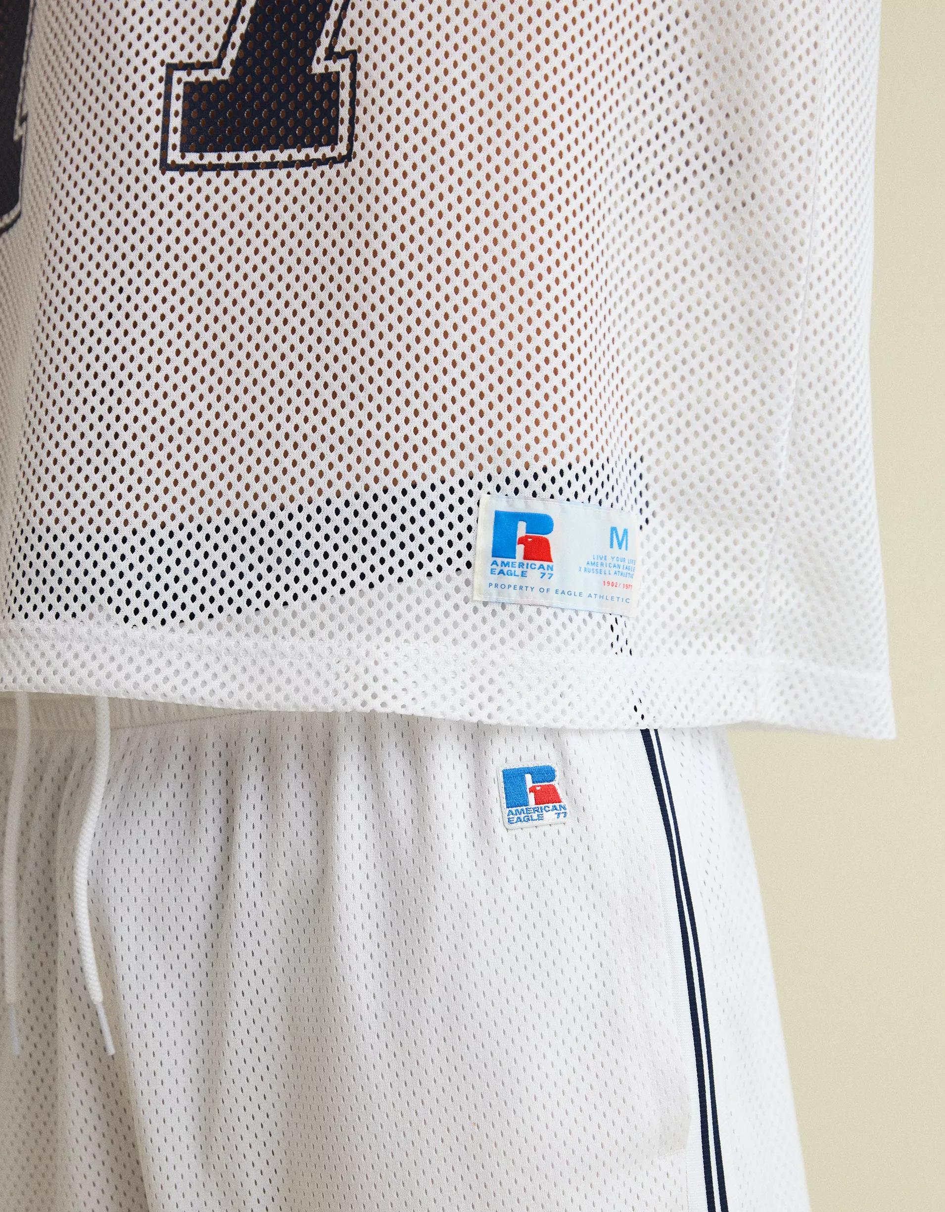 AE x Russell Athletic Graphic Mesh Jersey Product Image