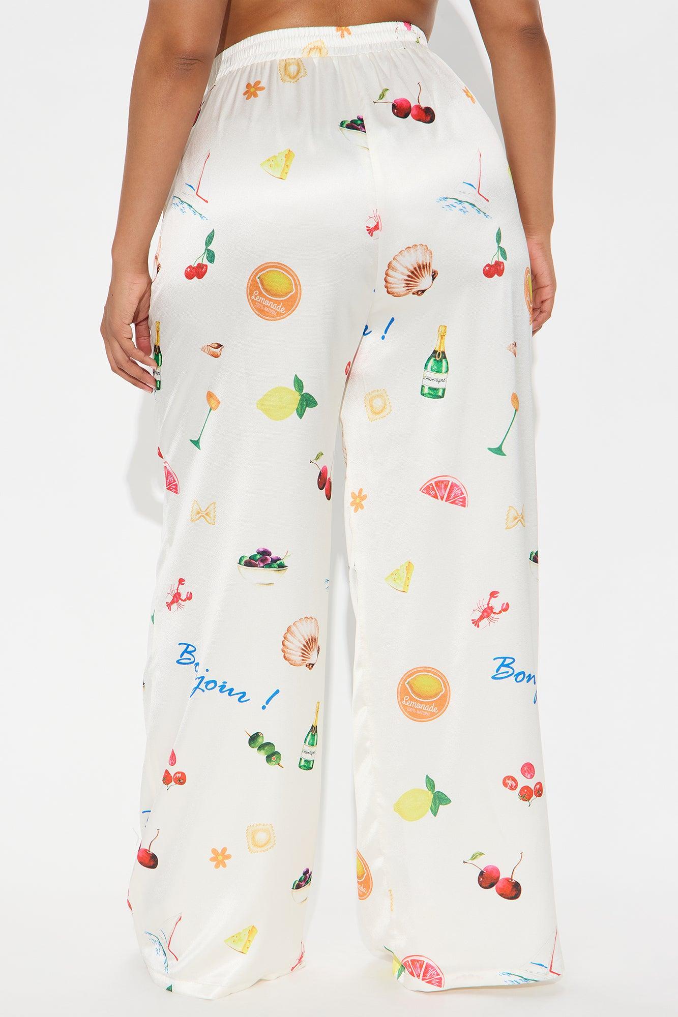 Coastal Getaway Wide Leg Trouser Pants - Cream Product Image