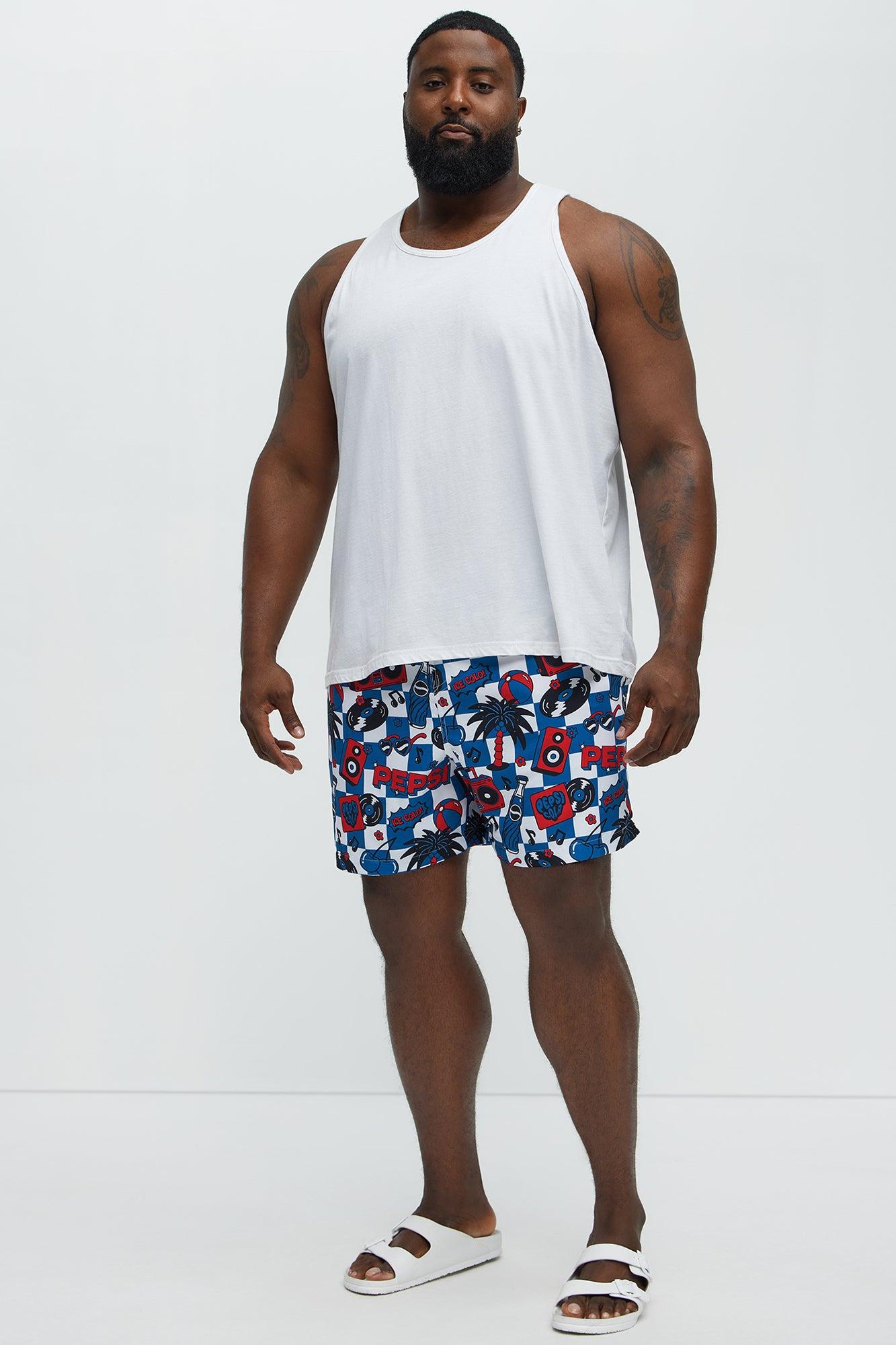 Pepsi Splash Swim Classic Trunk - White/combo Male Product Image