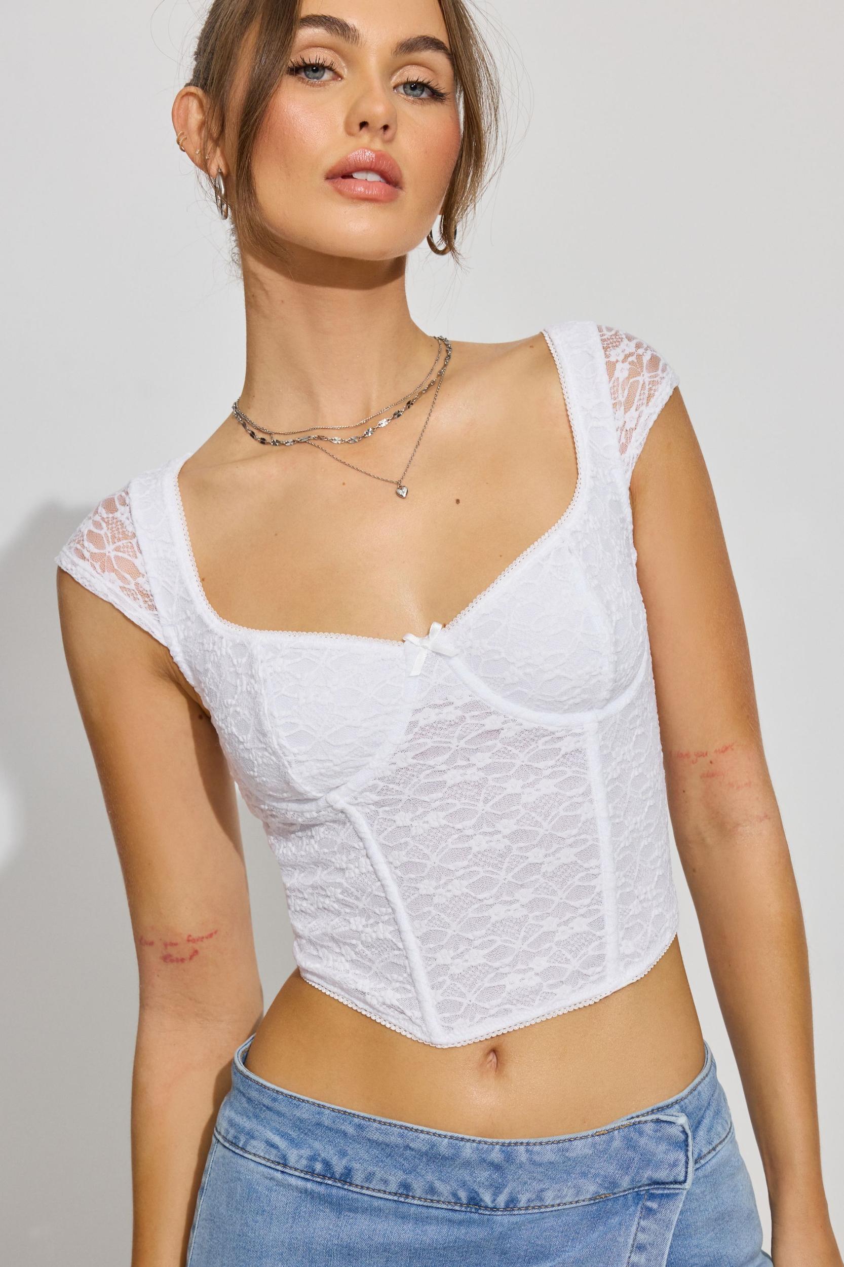 Lace Bustier Top Product Image